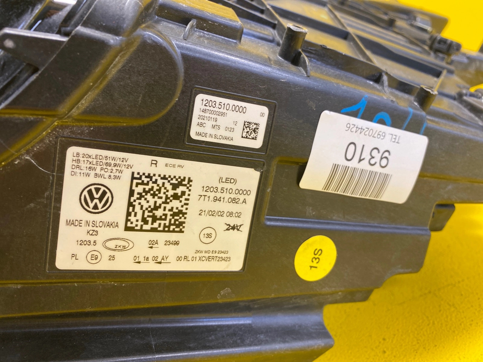 Phare droit VW Transporter T7 Full Led Autolamps 2 Phare droit VW Transporter T7 Full Led