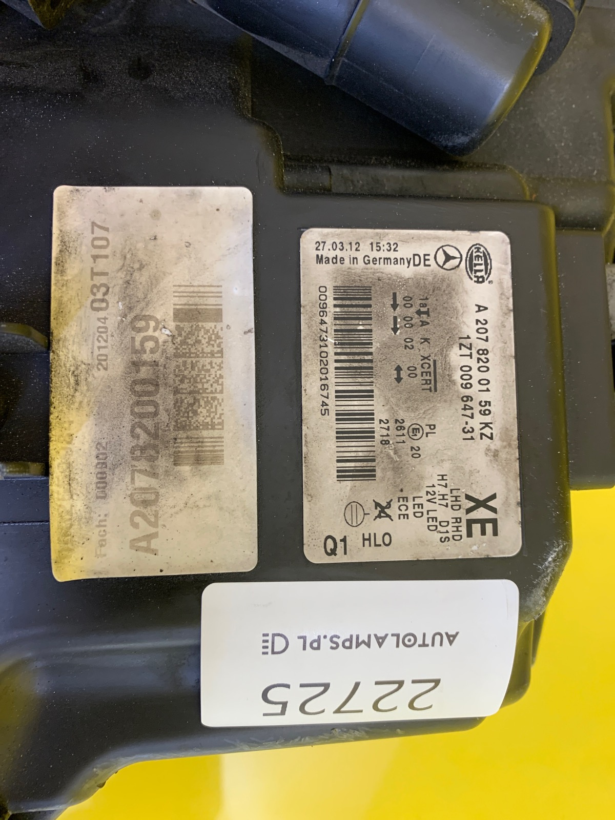 Phare gauche Mercedes Classe E W207 Bi-Xenon 09-13 A2078200159 Autolamps 2 Phare gauche Mercedes Classe E W207 Bi-Xenon 09-13 A2078200159