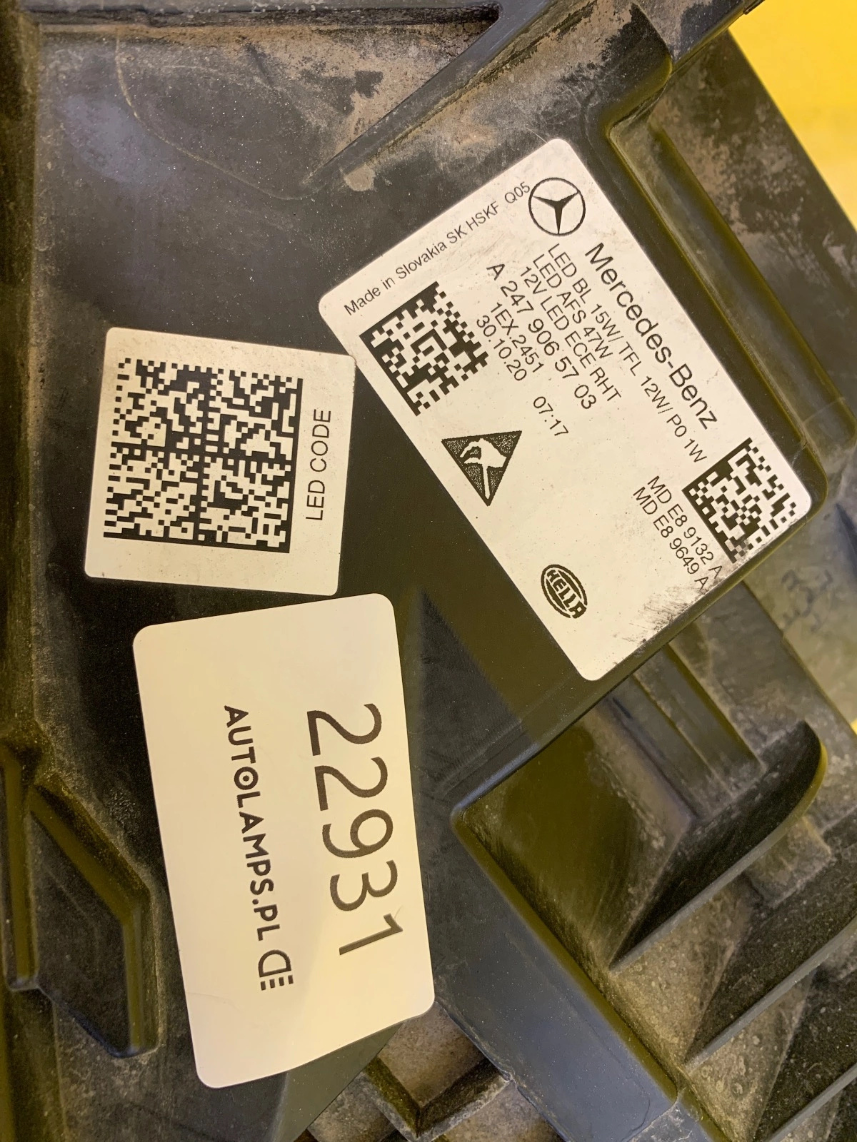 Phare gauche Mercedes classe B W247 Full Led A2479065703 Autolamps 2 Phare gauche Mercedes classe B W247 Full Led A2479065703