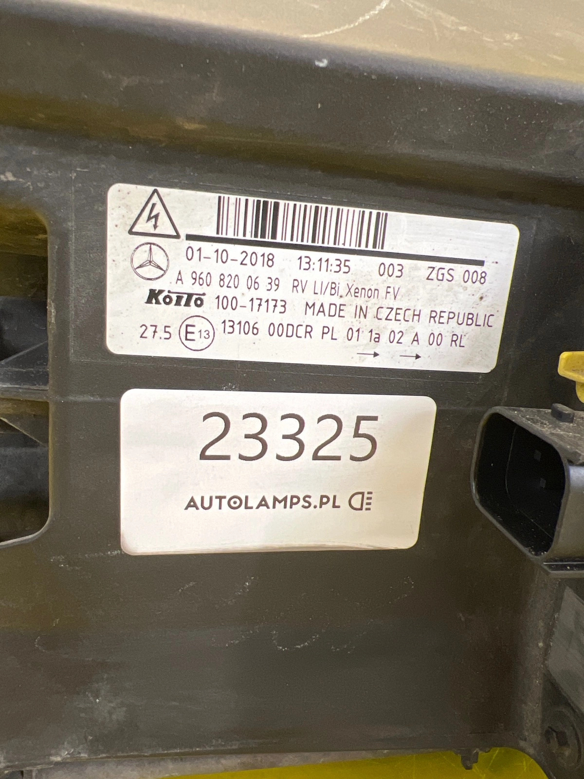 Phare gauche Mercedes Actros MP4 Bi-Xenon EU A9608200639 Autolamps 5 Phare gauche Mercedes Actros MP4 Bi-Xenon EU A9608200639