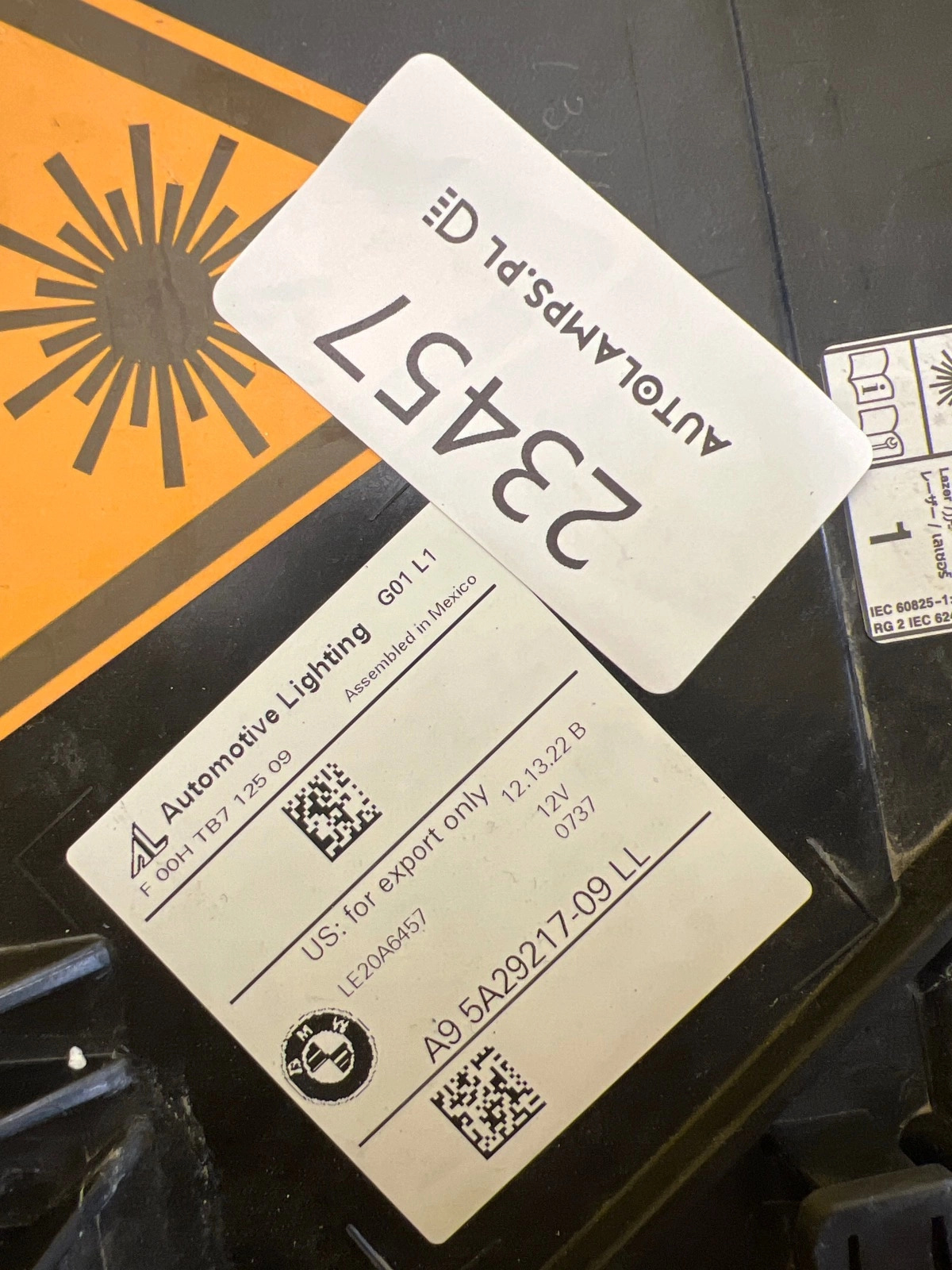 Phare gauche BMW X3 G01 Lift 20- Laser 5A29217-09 Autolamps 2 Phare gauche BMW X3 G01 Lift 20- Laser 5A29217-09