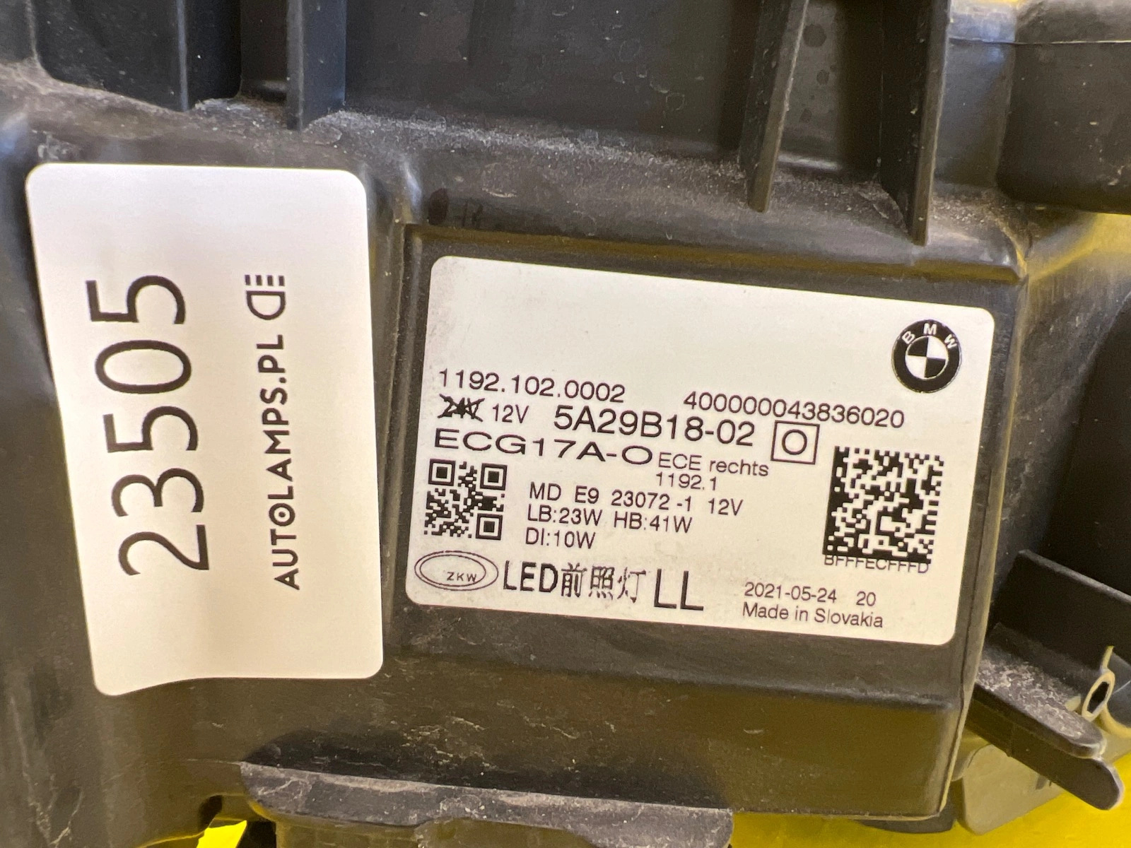 Phare droit BMW 4 G22 G23 G26 Full Led 5A29B18-02 Autolamps 2 Phare droit BMW 4 G22 G23 G26 Full Led 5A29B18-02