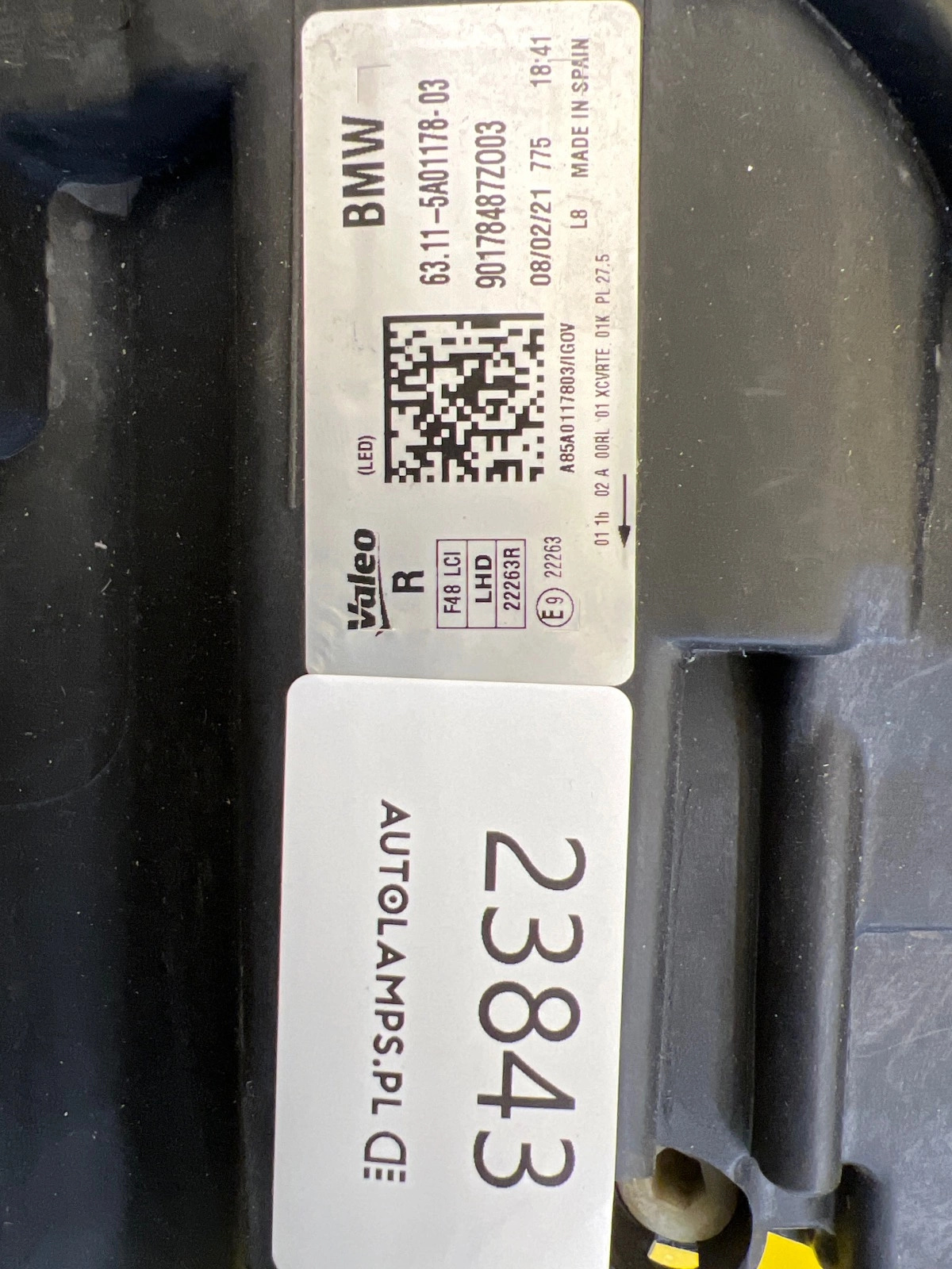 Phare droit BMW X1 F48 Lift LCI Full Led 5A01178-03 Autolamps 2 Phare droit BMW X1 F48 Lift LCI Full Led 5A01178-03