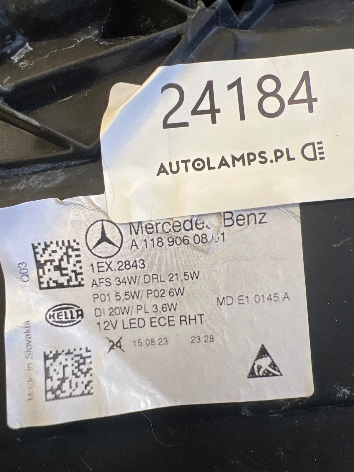 Phare droit Mercedes CLA W118 Full Led A1189060801 Autolamps 2 Phare droit Mercedes CLA W118 Full Led A1189060801