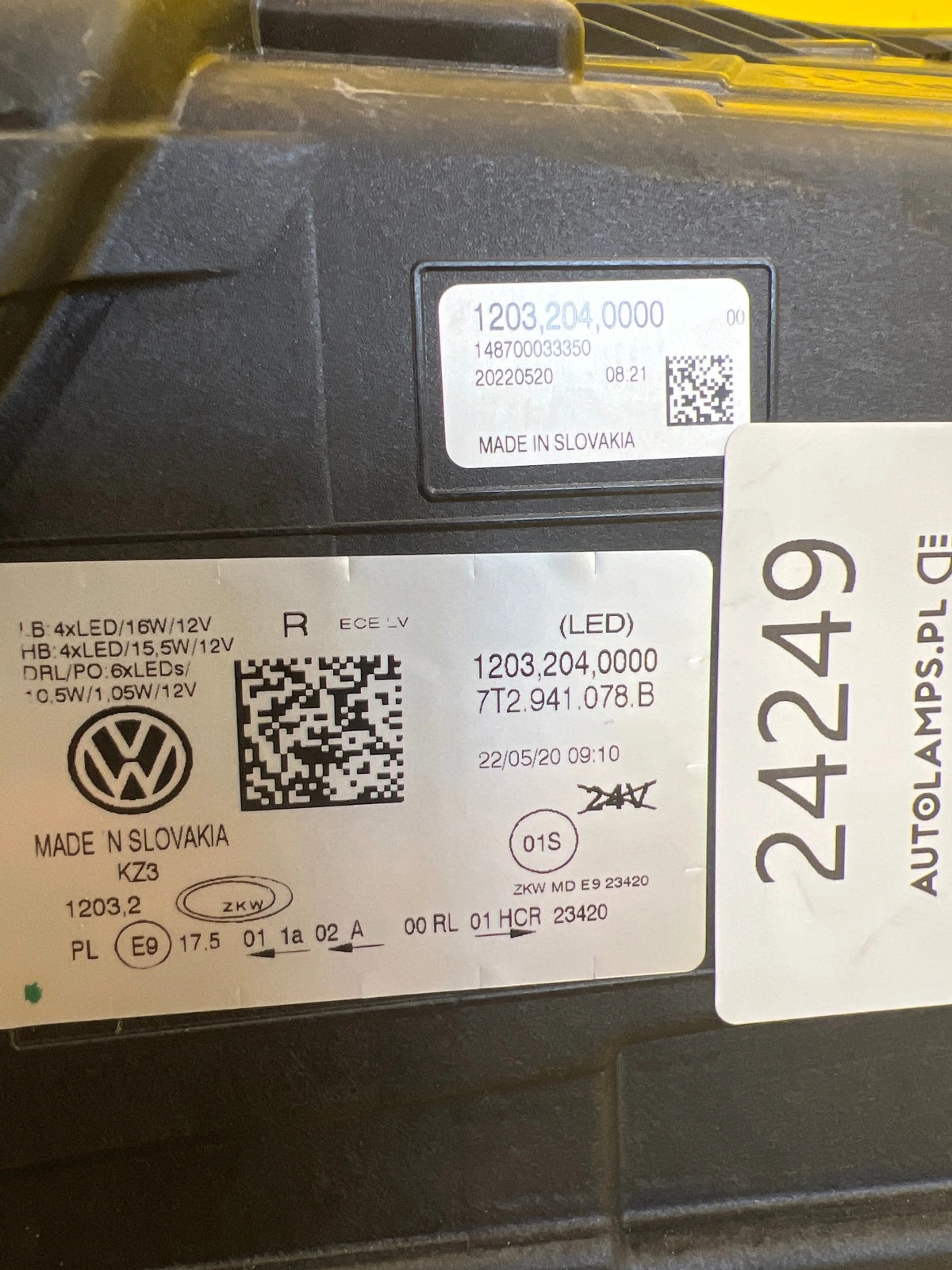 Phare droit VW T7 Multivan Full Led 7T1941078B Autolamps 2 Phare droit VW T7 Multivan Full Led 7T1941078B