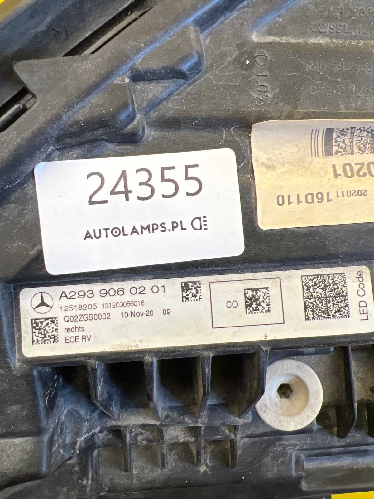 Phare droit W293 Mercedes EQC 293 Full Led A2939060201 Autolamps 2 Phare droit W293 Mercedes EQC 293 Full Led A2939060201