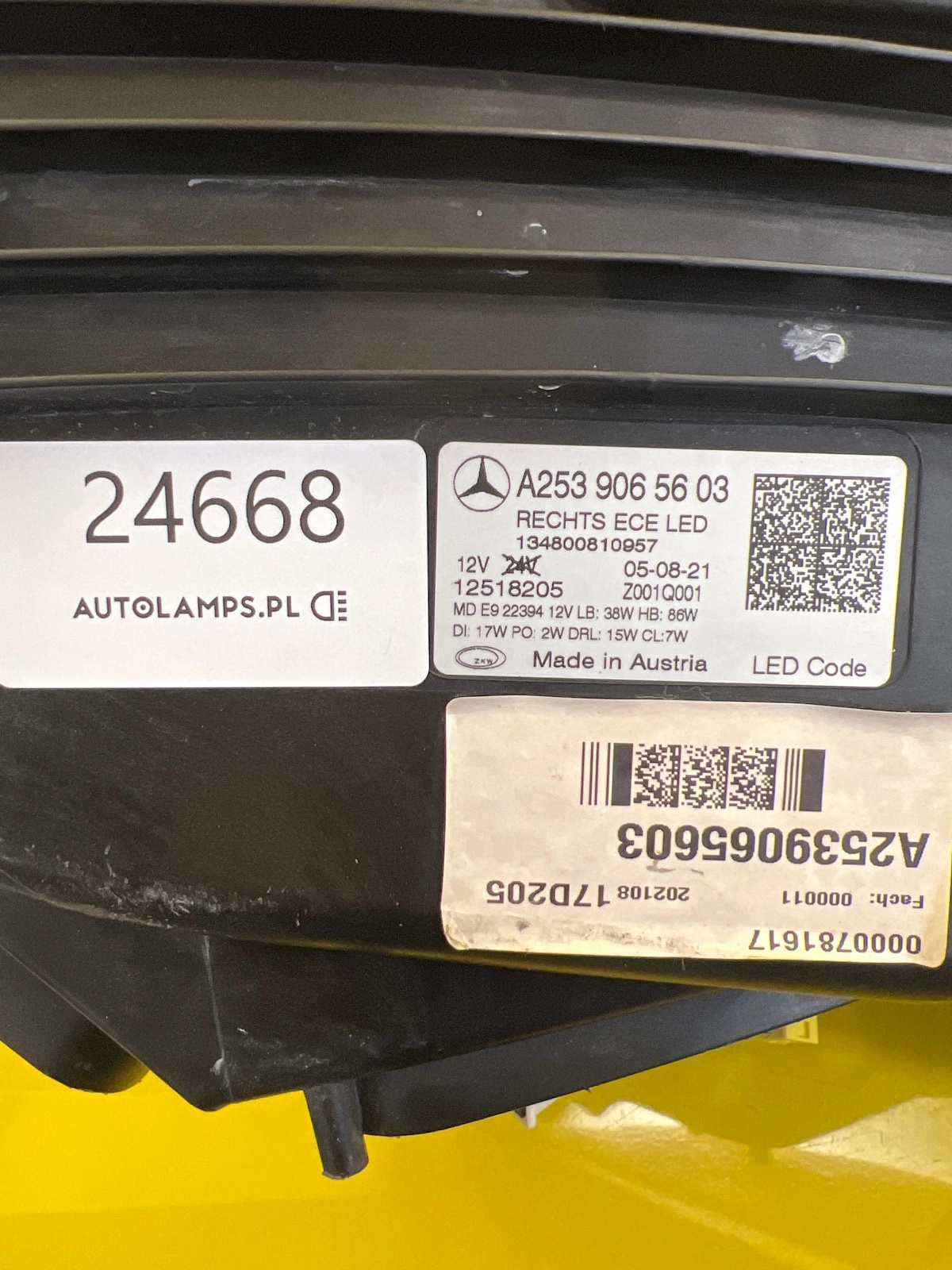 Phare droit Mercedes GLC W253 Lift Full Led Multibeam A2539065603 Autolamps 2 Phare droit Mercedes GLC W253 Lift Full Led Multibeam A2539065603