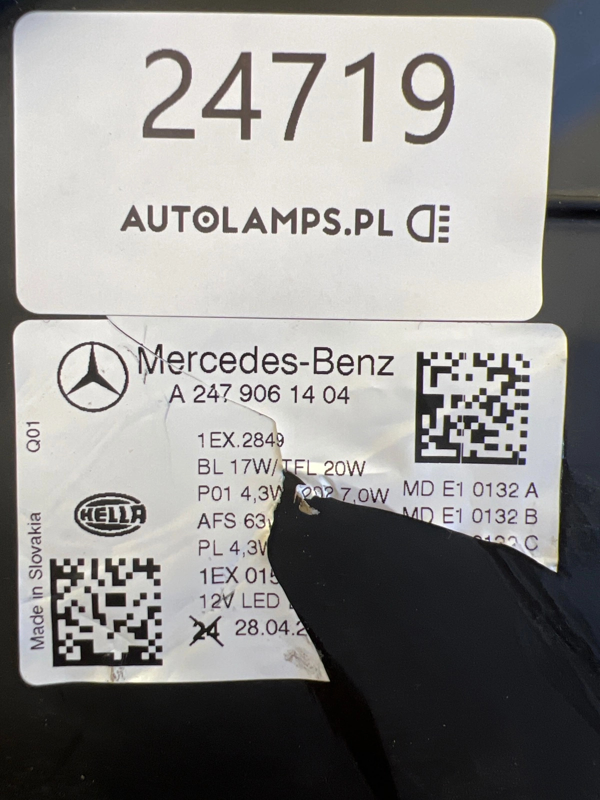 Phare droit Mercedes Classe B W247 Full Led Multibeam A2479061404 Autolamps 2 Phare droit Mercedes Classe B W247 Full Led Multibeam A2479061404