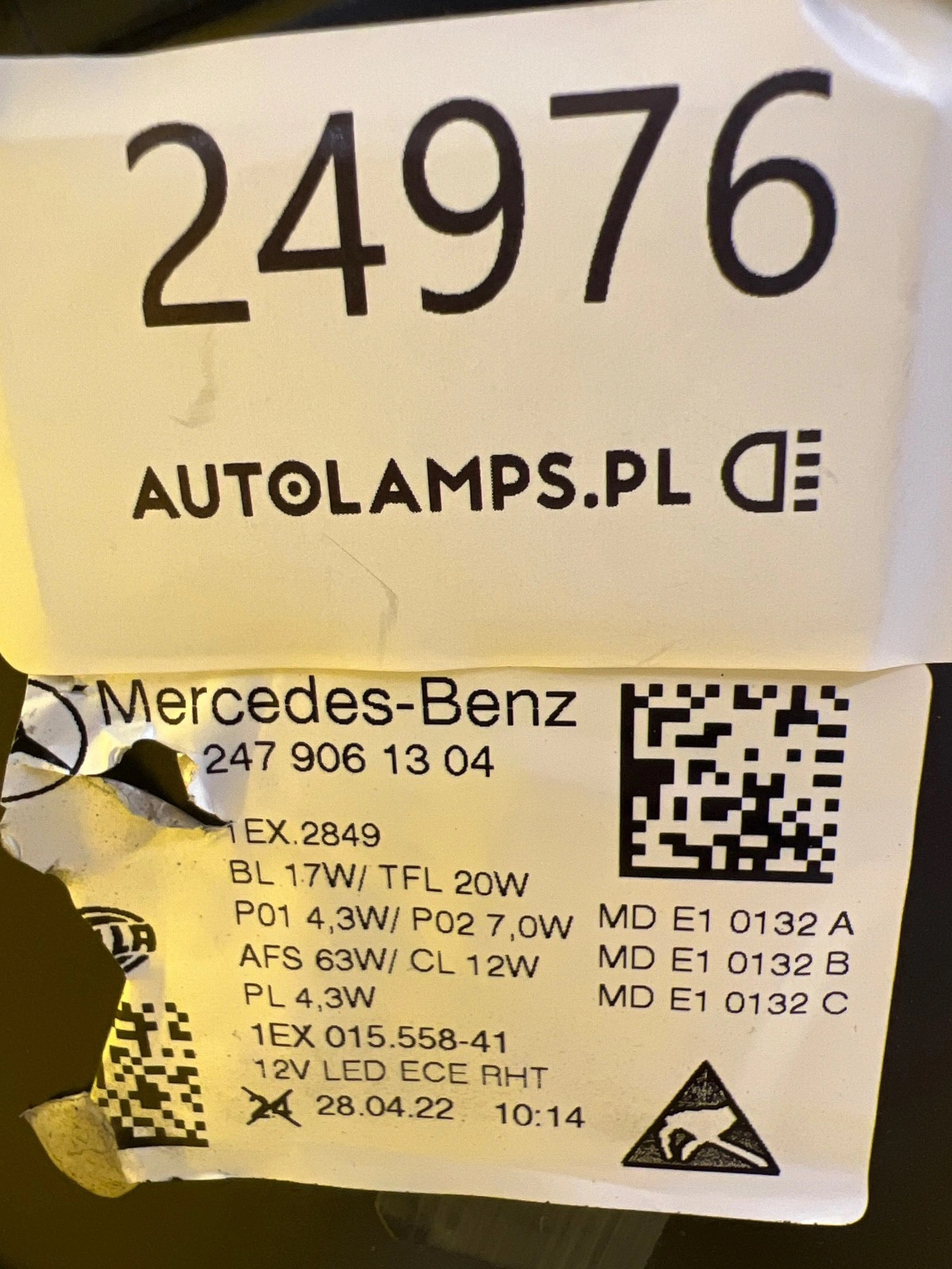 Phare gauche Mercedes Classe B W247 Full Led Multibeam A2479061304 Autolamps 2 Phare gauche Mercedes Classe B W247 Full Led Multibeam A2479061304