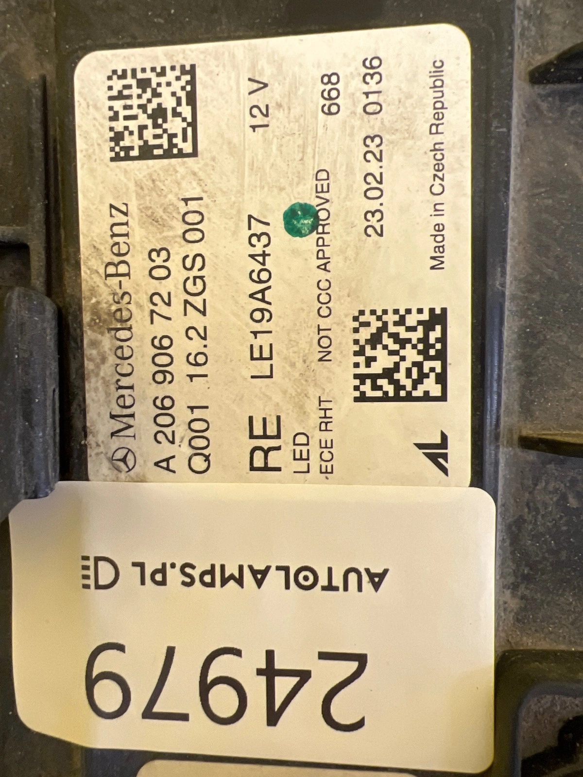 Phare droit Mercedes classe C W206 Full Led A2069067203 Autolamps 2 Phare droit Mercedes classe C W206 Full Led A2069067203