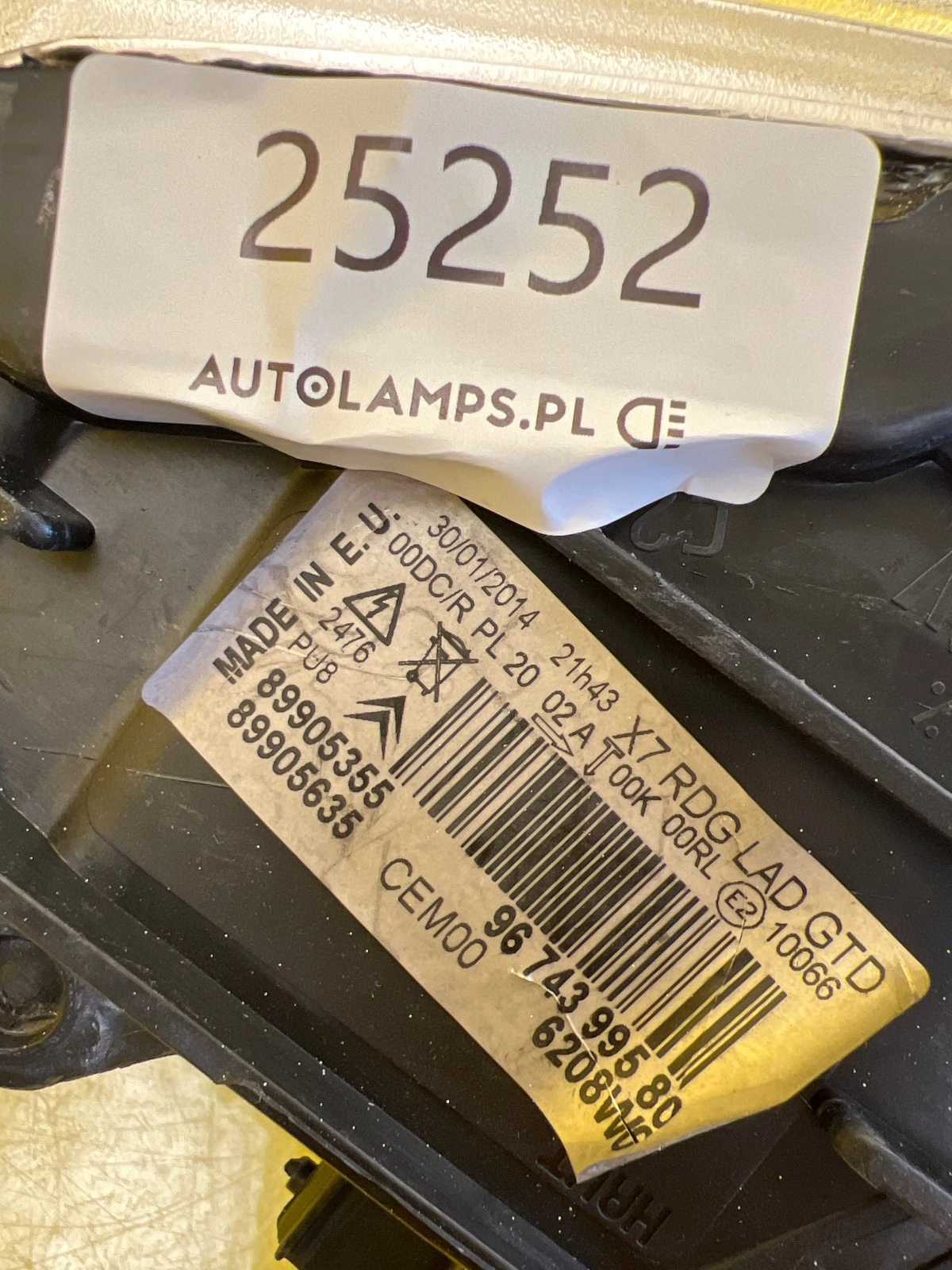 Phare gauche Citroen C5 III X7 Lift 11-17 Xenon 9674399580 Autolamps 2 Phare gauche Citroen C5 III X7 Lift 11-17 Xenon 9674399580