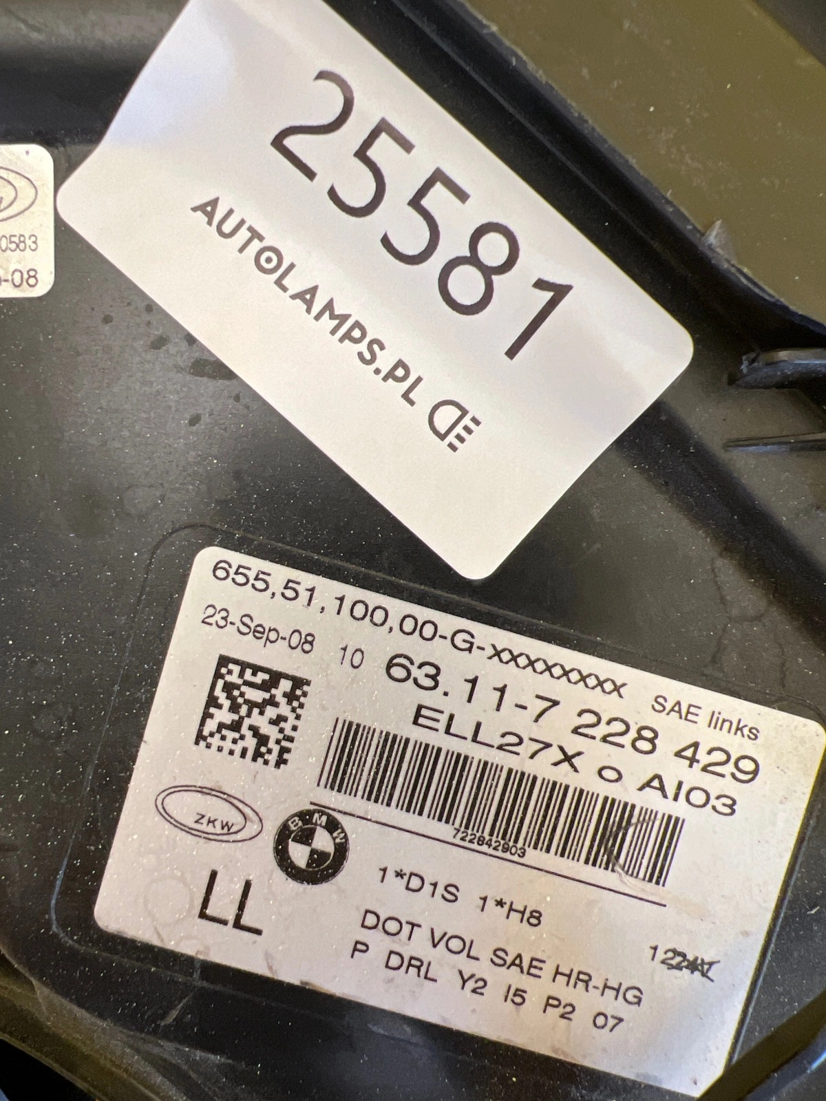 Phare gauche BMW 7 F01 F02 Bi-Xenon 2008- 7228429 Autolamps 2 Phare gauche BMW 7 F01 F02 Bi-Xenon 2008- 7228429