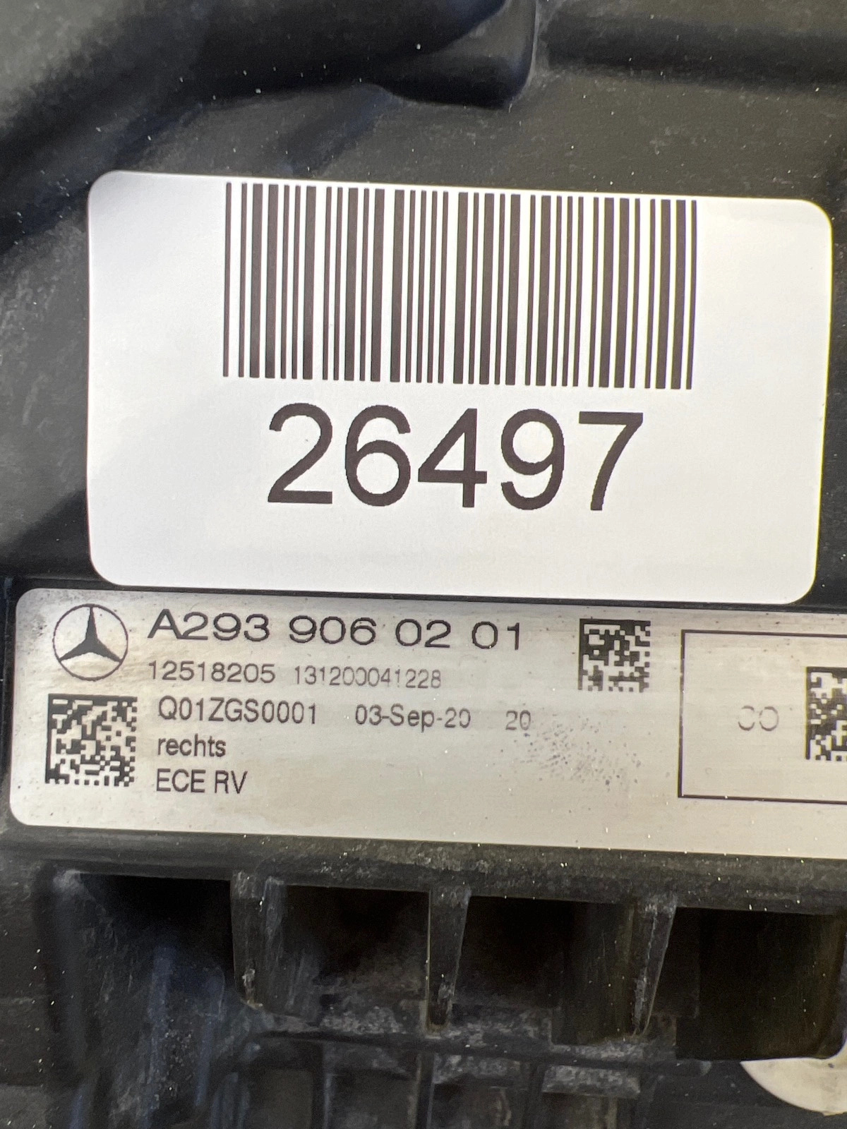Phare droit W293 Mercedes EQC 293 Full Led A2939060201 Autolamps 2 Phare droit W293 Mercedes EQC 293 Full Led A2939060201