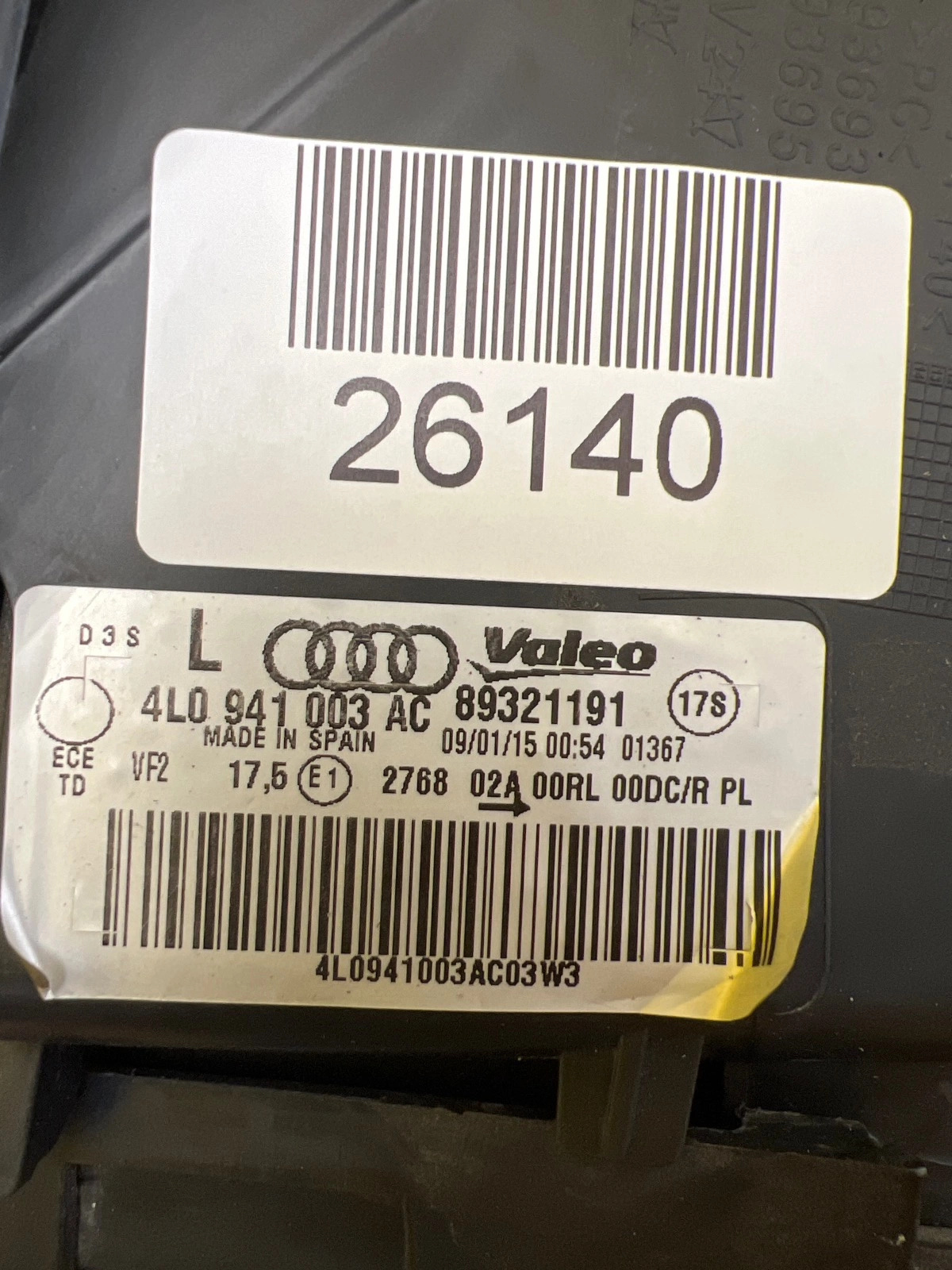 Phare avant gauche Audi Q7 4L 4L0941003AC Xenon Autolamps 2 Phare avant gauche Audi Q7 4L 4L0941003AC Xenon