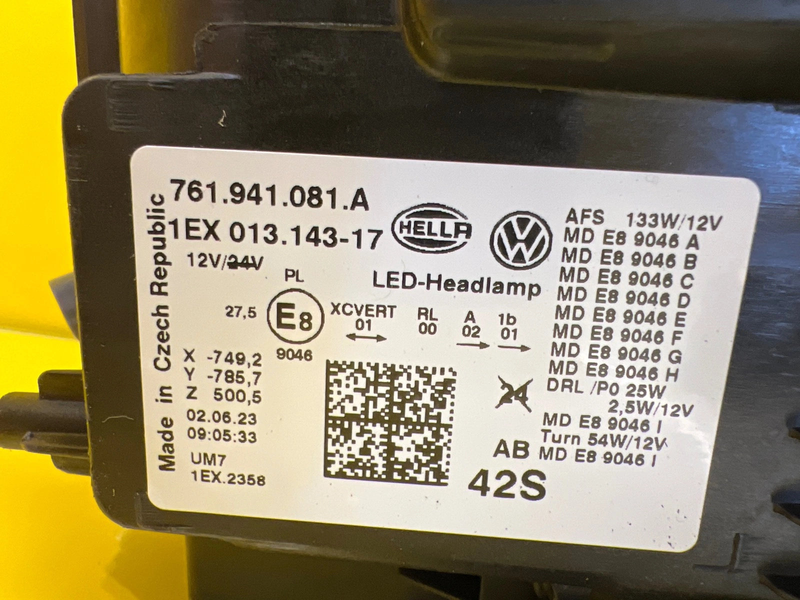 Phare gauche VW Touareg III 3 19- Full Led 761941081A Autolamps 3 Phare gauche VW Touareg III 3 19- Full Led 761941081A