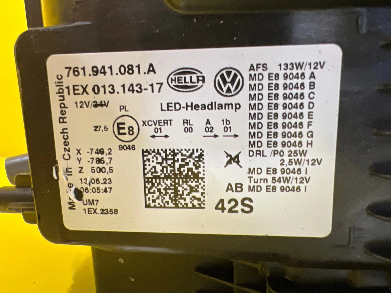 Phare gauche VW Touareg III 3 19- Full led 761941081A Autolamps 4 Phare gauche VW Touareg III 3 19- Full led 761941081A