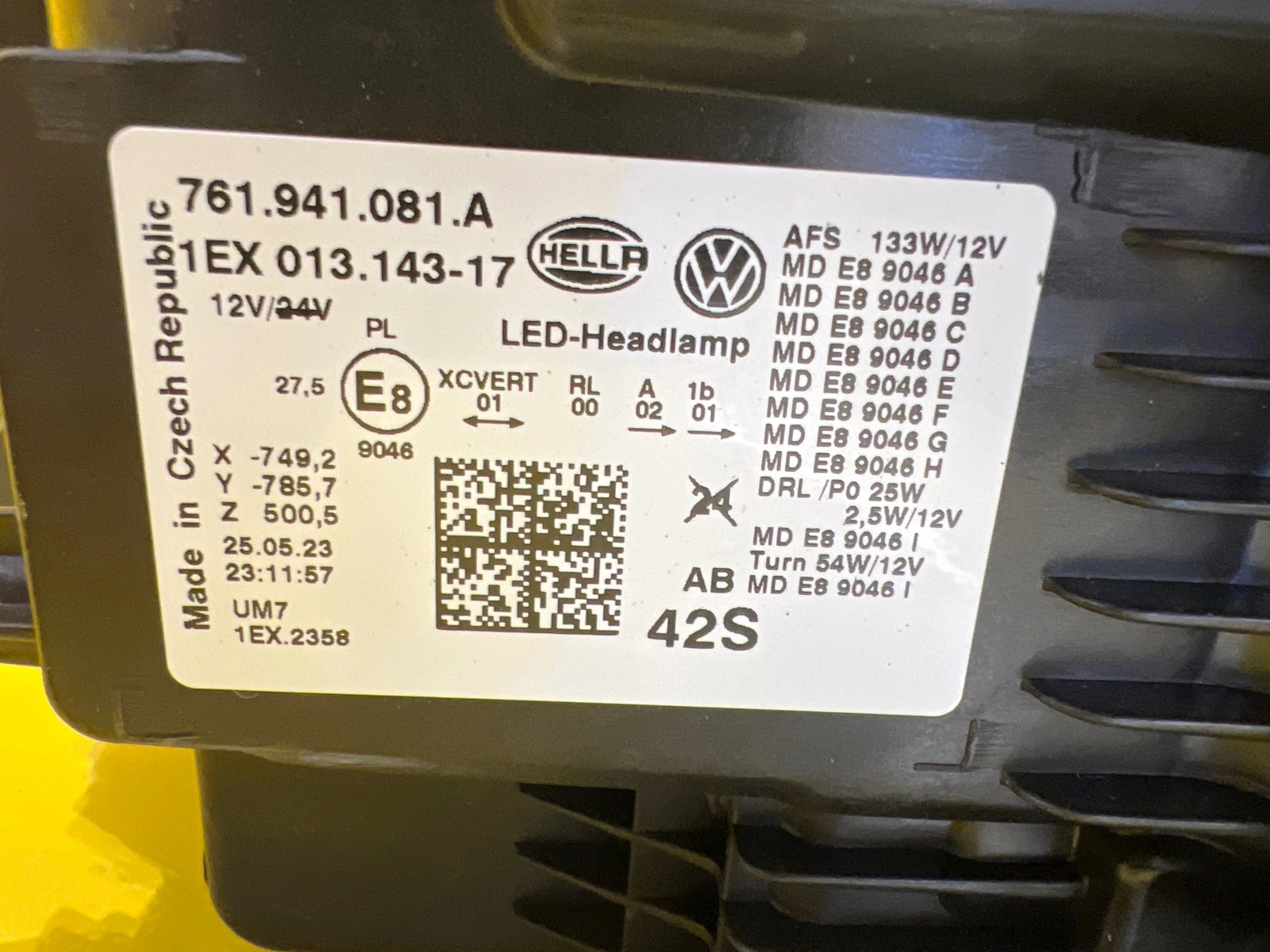 Phare gauche VW Touareg III 3 19- Full led 761941081A Autolamps 2 Phare gauche VW Touareg III 3 19- Full led 761941081A