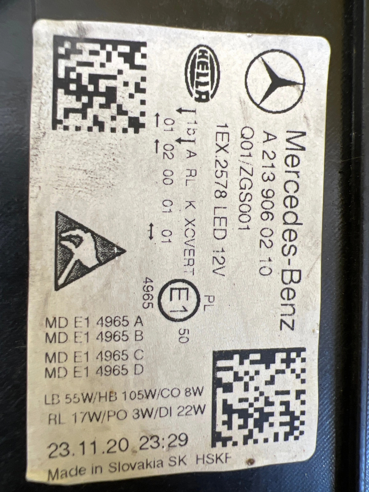 Phare droit Mercedes Classe E W213 multifaisceaux A2139060210 Autolamps 2 Phare droit Mercedes Classe E W213 multifaisceaux A2139060210