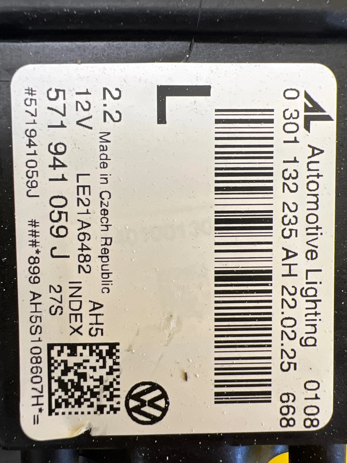 Phare avant gauche VW Tiguan 3 III 571 Full Led 571941059J Autolamps 3 Phare avant gauche VW Tiguan 3 III 571 Full Led 571941059J