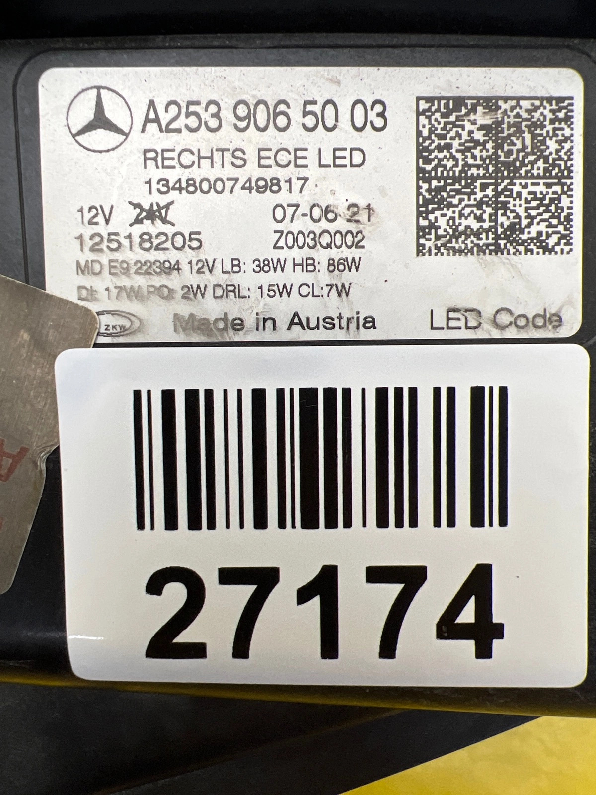 Phare droit Mercedes GLC W253 LIFT Full Led A2539065003 Autolamps 2 Phare droit Mercedes GLC W253 LIFT Full Led A2539065003