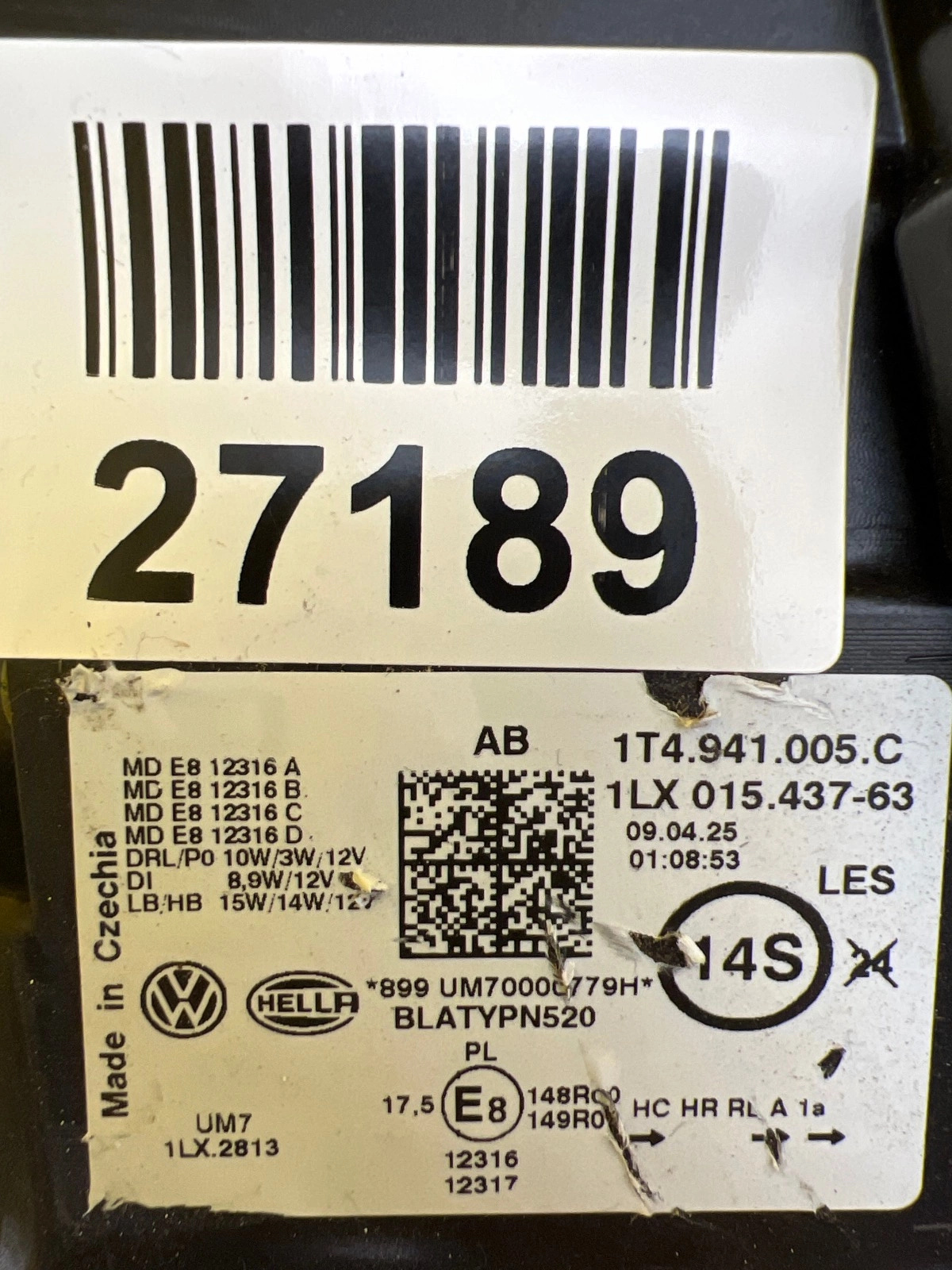 Phare gauche VW ID BUZZ 1T4941005C Full Led Autolamps 2 Phare gauche VW ID BUZZ 1T4941005C Full Led