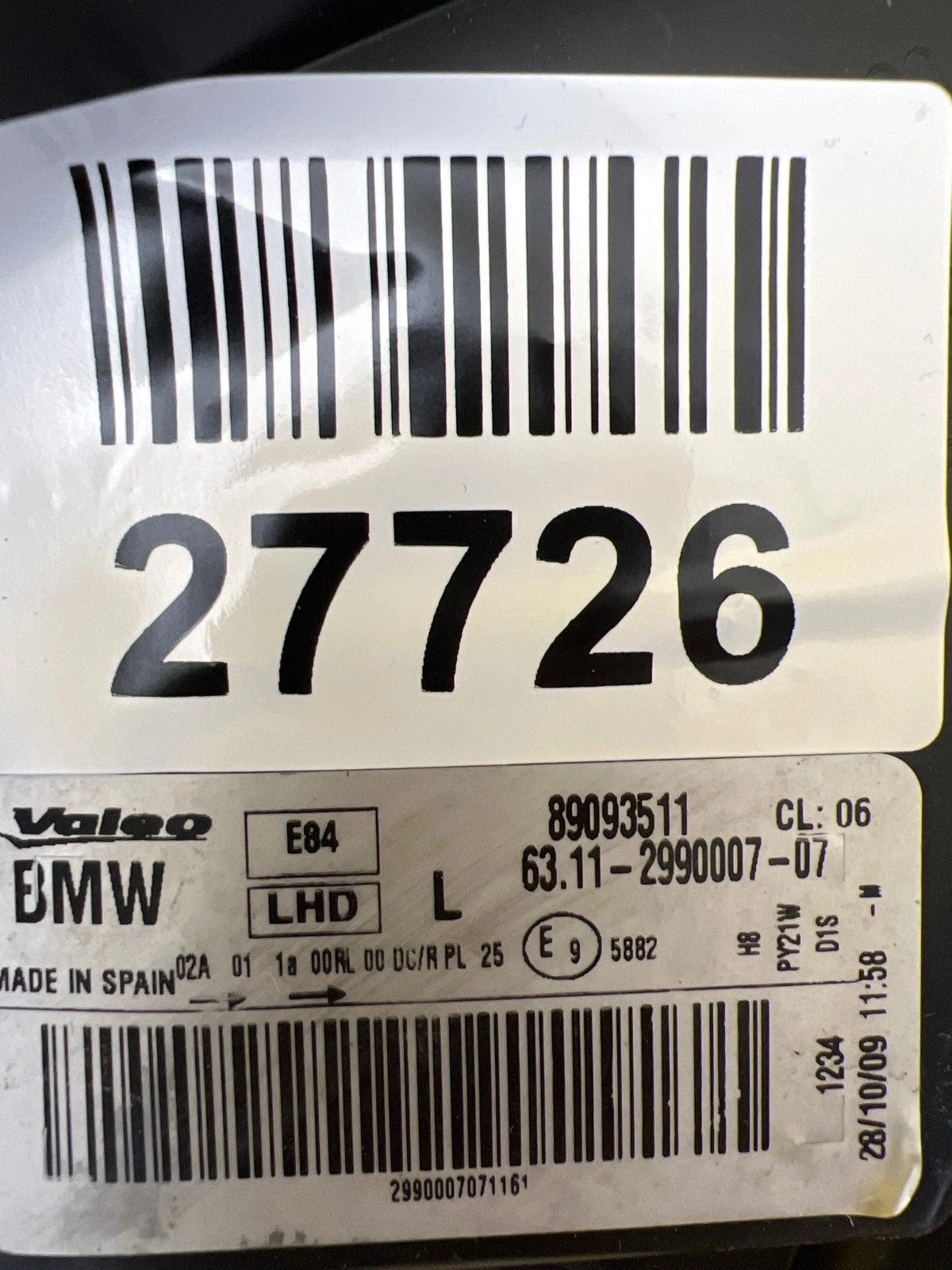 Phare avant gauche BMW X1 E84 Xenon 2990007-07 Autolamps 2 Phare avant gauche BMW X1 E84 Xenon 2990007-07