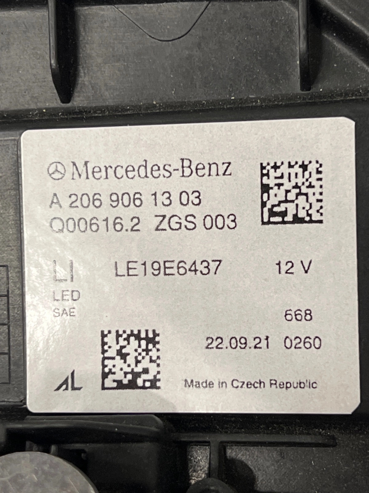 Phare gauche Mercedes Classe C W206 Full Led USA A2069061303 Autolamps 5 Phare gauche Mercedes Classe C W206 Full Led USA A2069061303