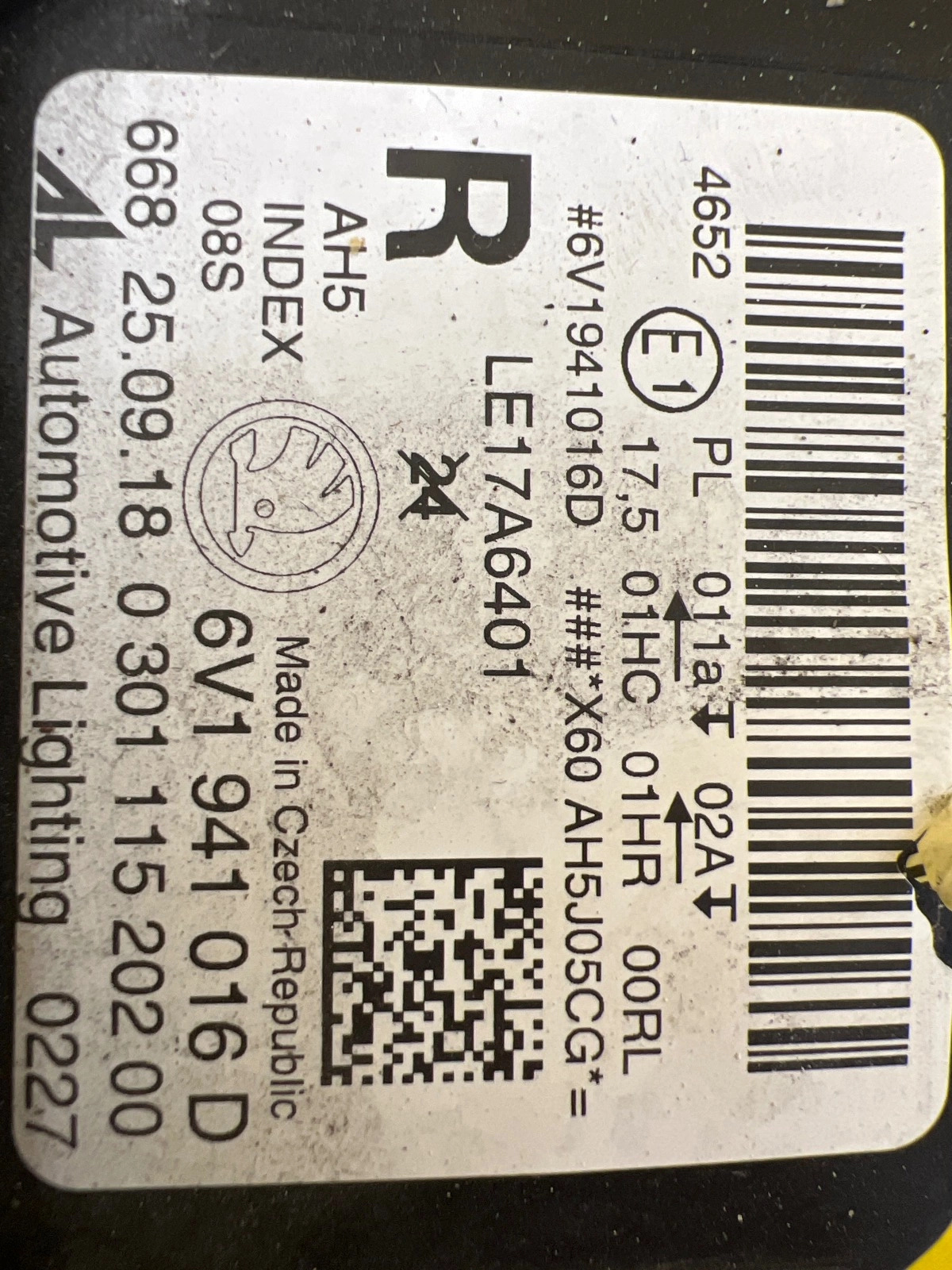 Phare droit Skoda Fabia III 3 Lift 18-21 Regular Led 6V1941016D Autolamps 2 Phare droit Skoda Fabia III 3 Lift 18-21 Regular Led 6V1941016D
