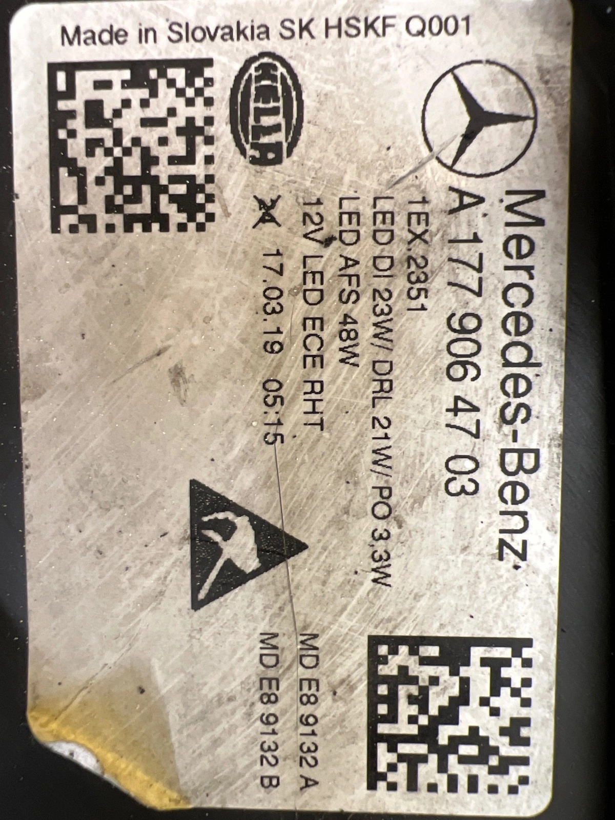 Phare gauche Mercedes Classe A W177 Full Led A1779064703 Autolamps 2 Phare gauche Mercedes Classe A W177 Full Led A1779064703