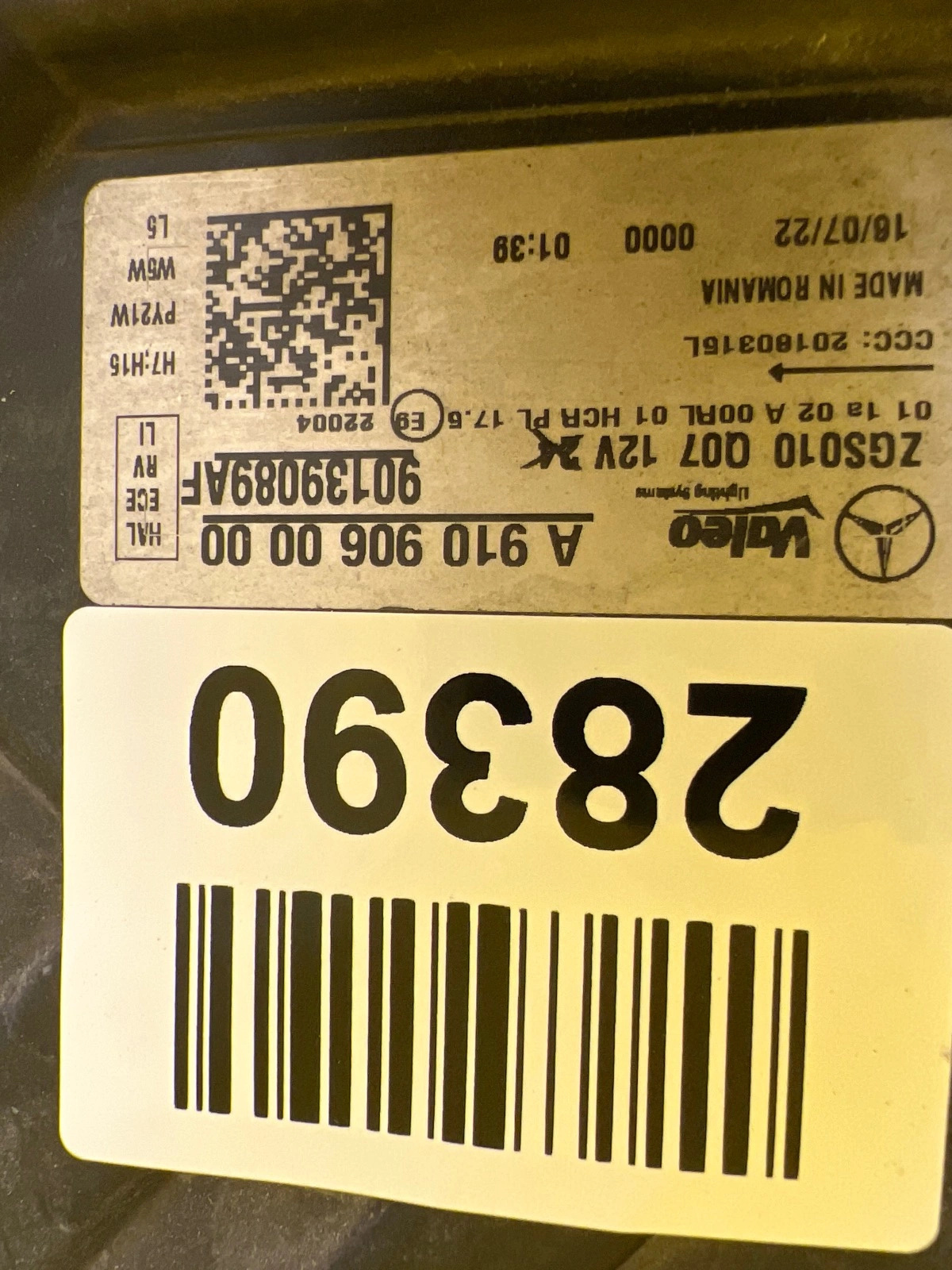 Phare gauche Mercedes Sprinter Normal W910 A9109060000 Autolamps 2 Phare gauche Mercedes Sprinter Normal W910 A9109060000