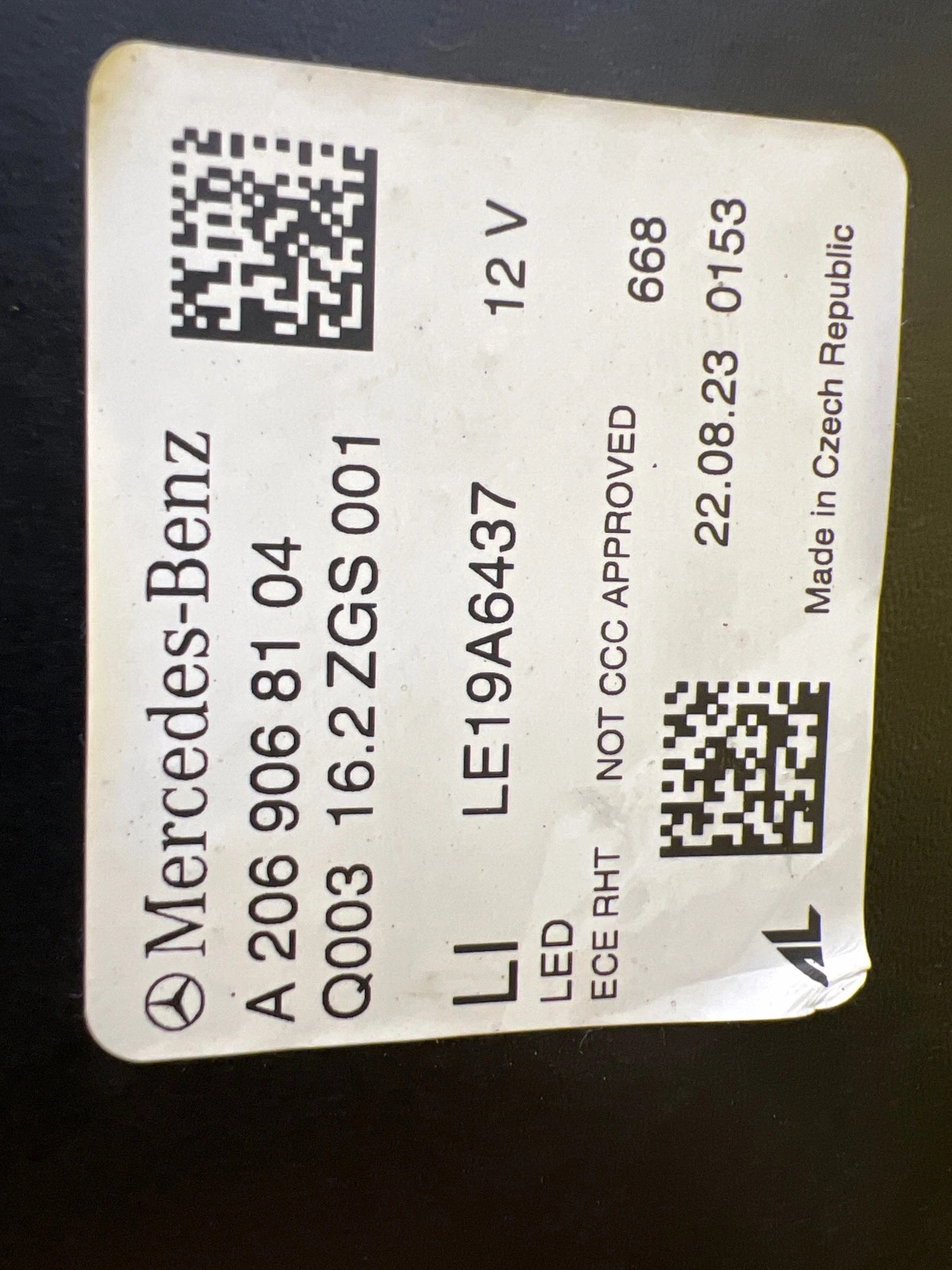 Phare gauche Mercedes W206 Led A2069068104 Autolamps 5 Phare gauche Mercedes W206 Led A2069068104