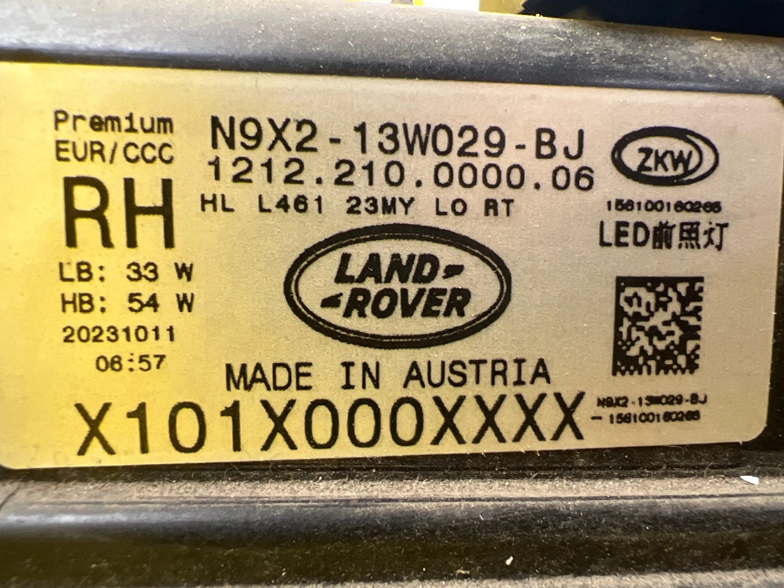 Phare droit Range Rover Sport 3 L461 Full Led N9X2-13W029-BJ Autolamps 3 Phare droit Range Rover Sport 3 L461 Full Led N9X2-13W029-BJ