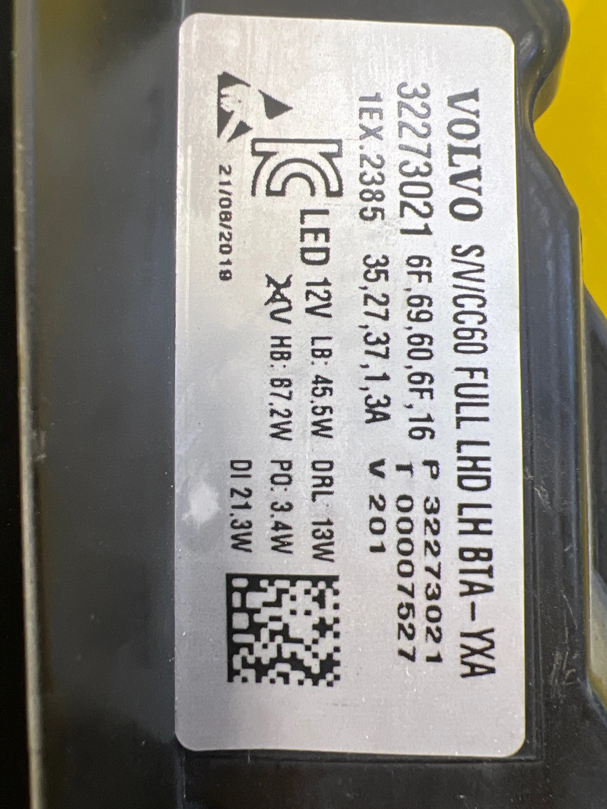 Phare gauche Volvo S60 V60 Full Led 32273021 Autolamps 3 Phare gauche Volvo S60 V60 Full Led 32273021