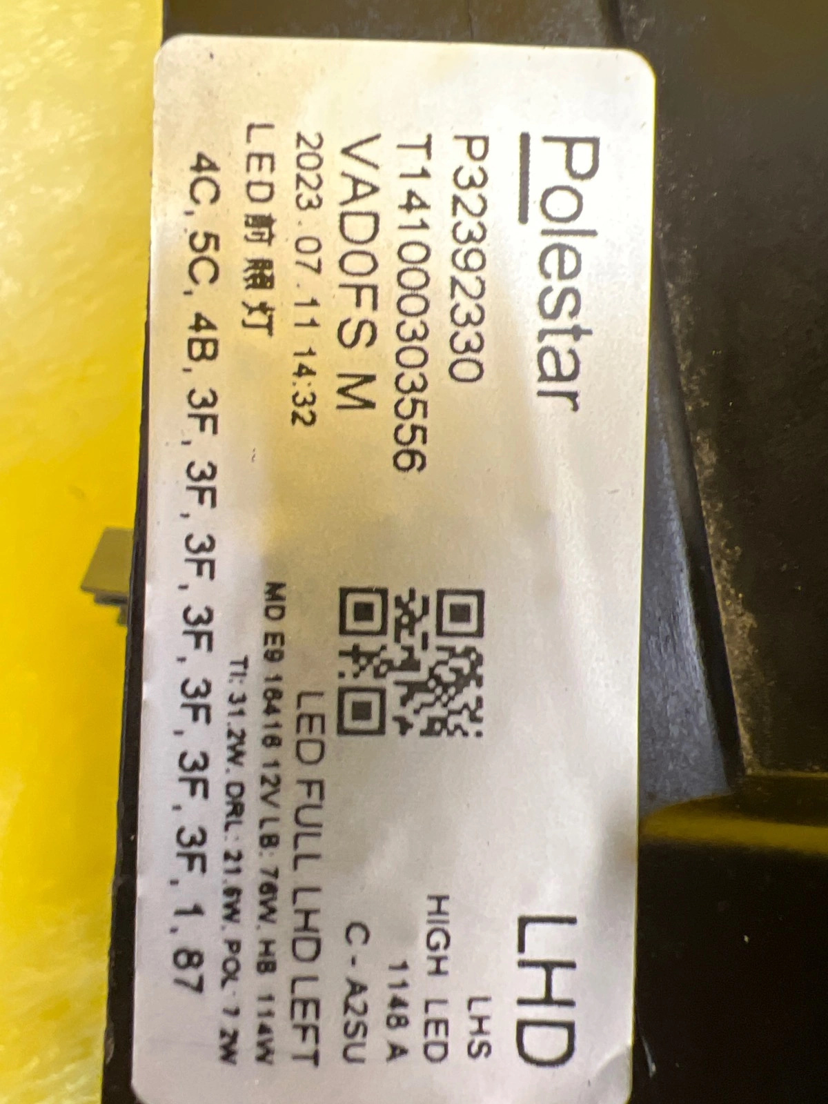 Phare gauche Volvo Polestar 3 Full Led P32392330 Autolamps 3 Phare gauche Volvo Polestar 3 Full Led P32392330