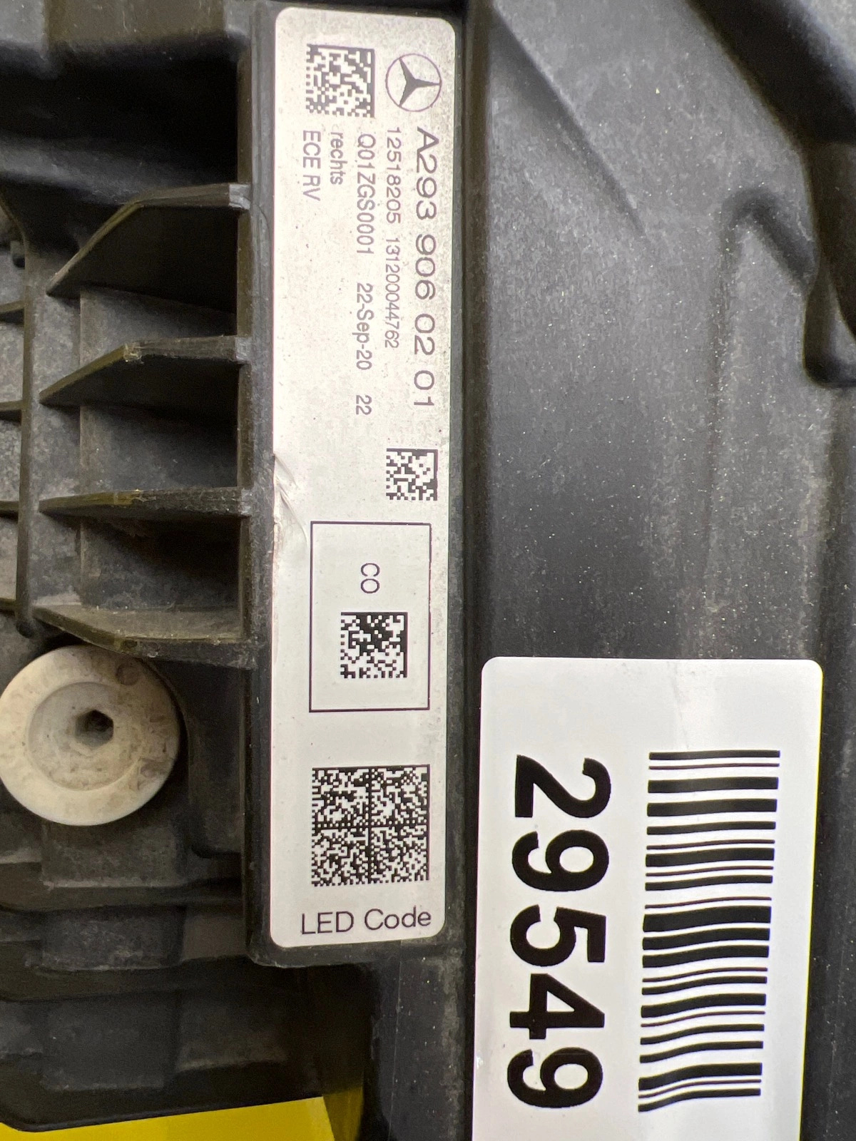 Phare droit Mercedes EQC W293 293 Full Led A2939060201 Autolamps 2 Phare droit Mercedes EQC W293 293 Full Led A2939060201