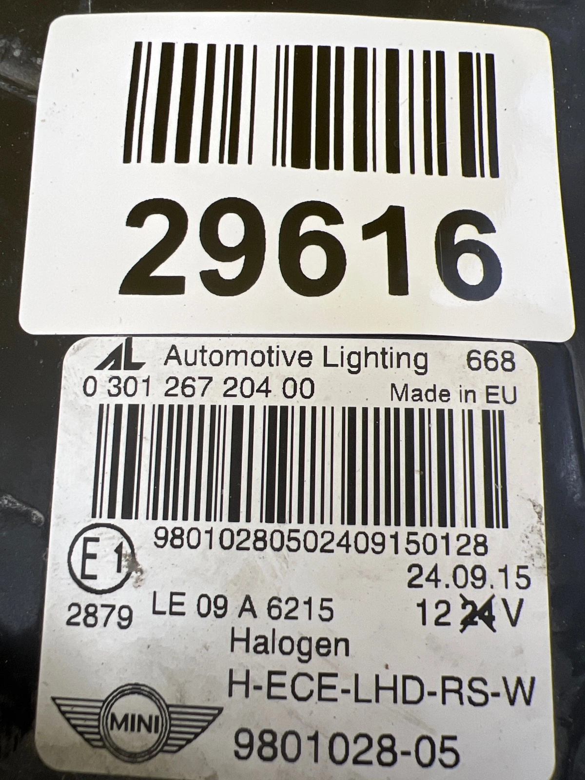 Phare avant droit Mini R60 R61 H7 9801028-05 Autolamps 2 Phare avant droit Mini R60 R61 H7 9801028-05