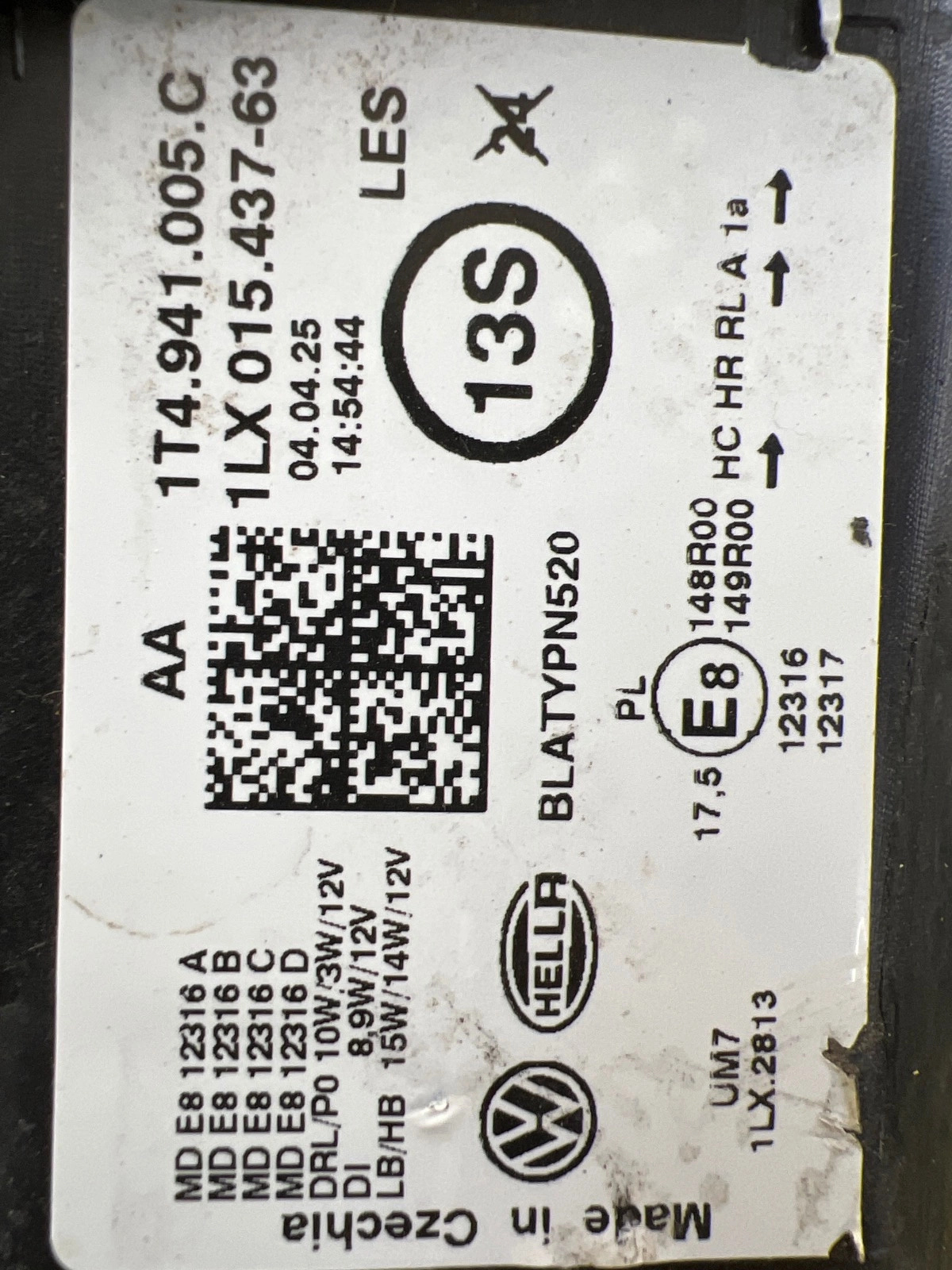 Phare gauche VW ID BUZZ 1T4941005C Full Led Autolamps 2 Phare gauche VW ID BUZZ 1T4941005C Full Led