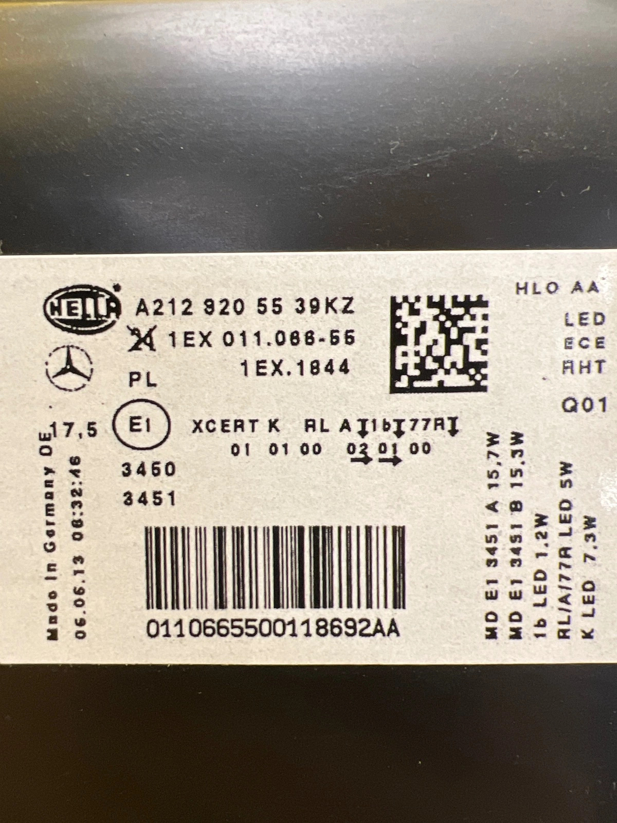 Phare Mercedes Classe E W212 Lampe de levage gauche Full Led A2128205539 Autolamps 2 Phare Mercedes Classe E W212 Lampe de levage gauche Full Led A2128205539