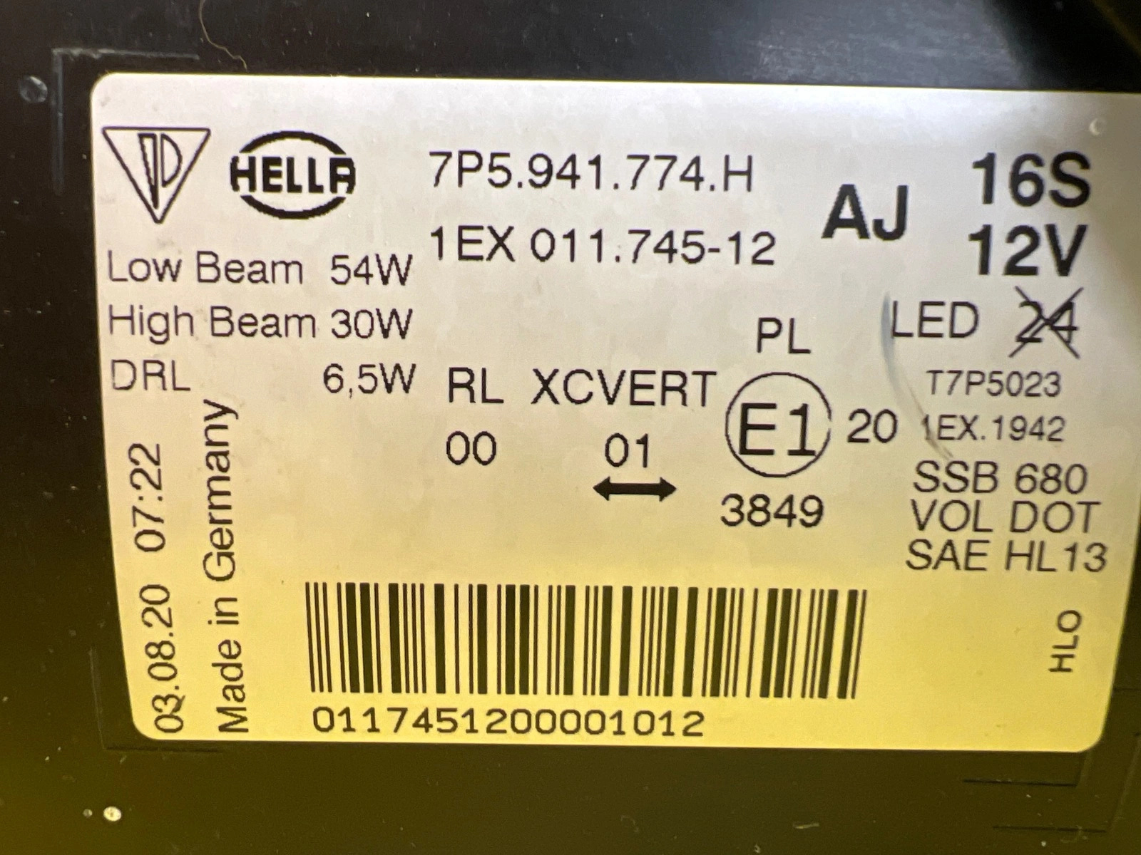 Phare droit Porsche Cayenne II Lift Full Led 7P5 7P5941774H USA Autolamps 3 Phare droit Porsche Cayenne II Lift Full Led 7P5 7P5941774H USA