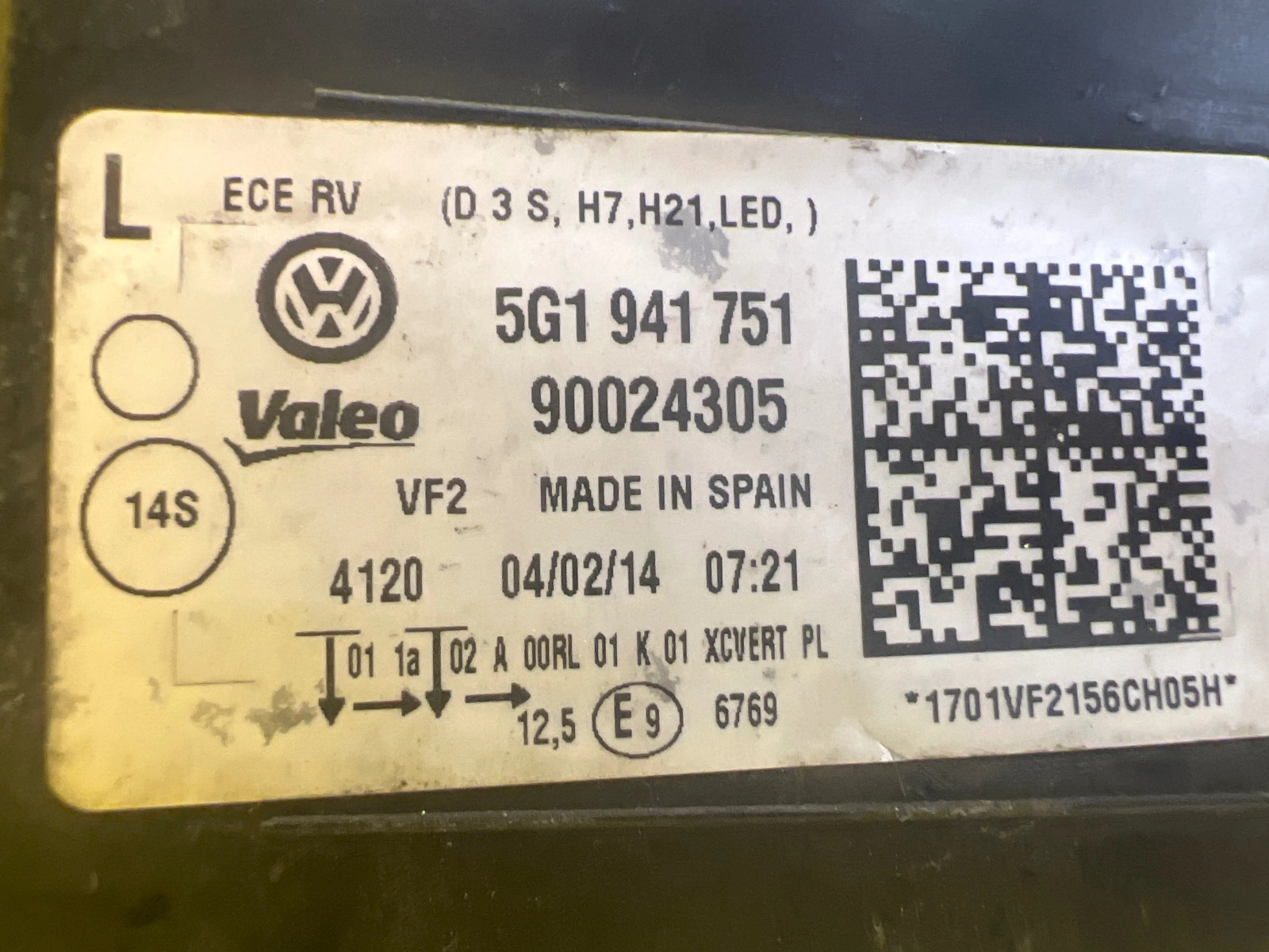 Phare avant gauche VW Golf 7 VII Xenon 5G1941751 Autolamps 2 Phare avant gauche VW Golf 7 VII Xenon 5G1941751