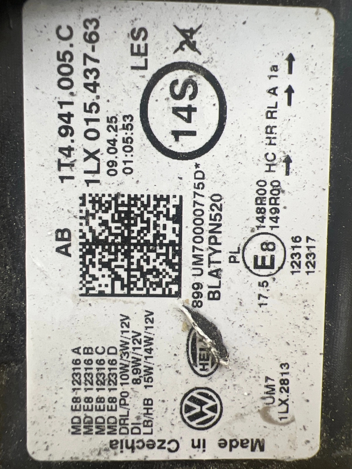 Phare gauche VW ID BUZZ 1T4941005C Full Led Autolamps 2 Phare gauche VW ID BUZZ 1T4941005C Full Led