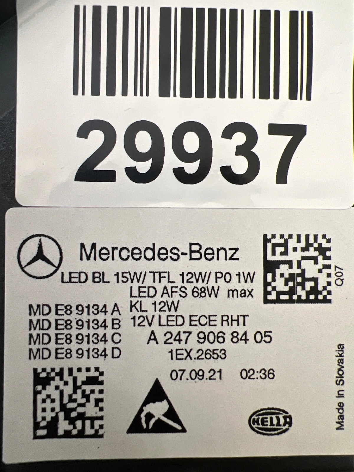 Phare droit Mercedes Classe B W247 Full Led Multibeam A2479068405 Autolamps 2 Phare droit Mercedes Classe B W247 Full Led Multibeam A2479068405