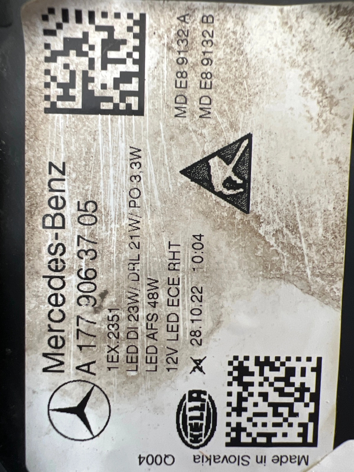 Phare gauche Mercedes Classe A W177 Full Led Multibeam 18-23 A1779063705 Autolamps 3 Phare gauche Mercedes Classe A W177 Full Led Multibeam 18-23 A1779063705