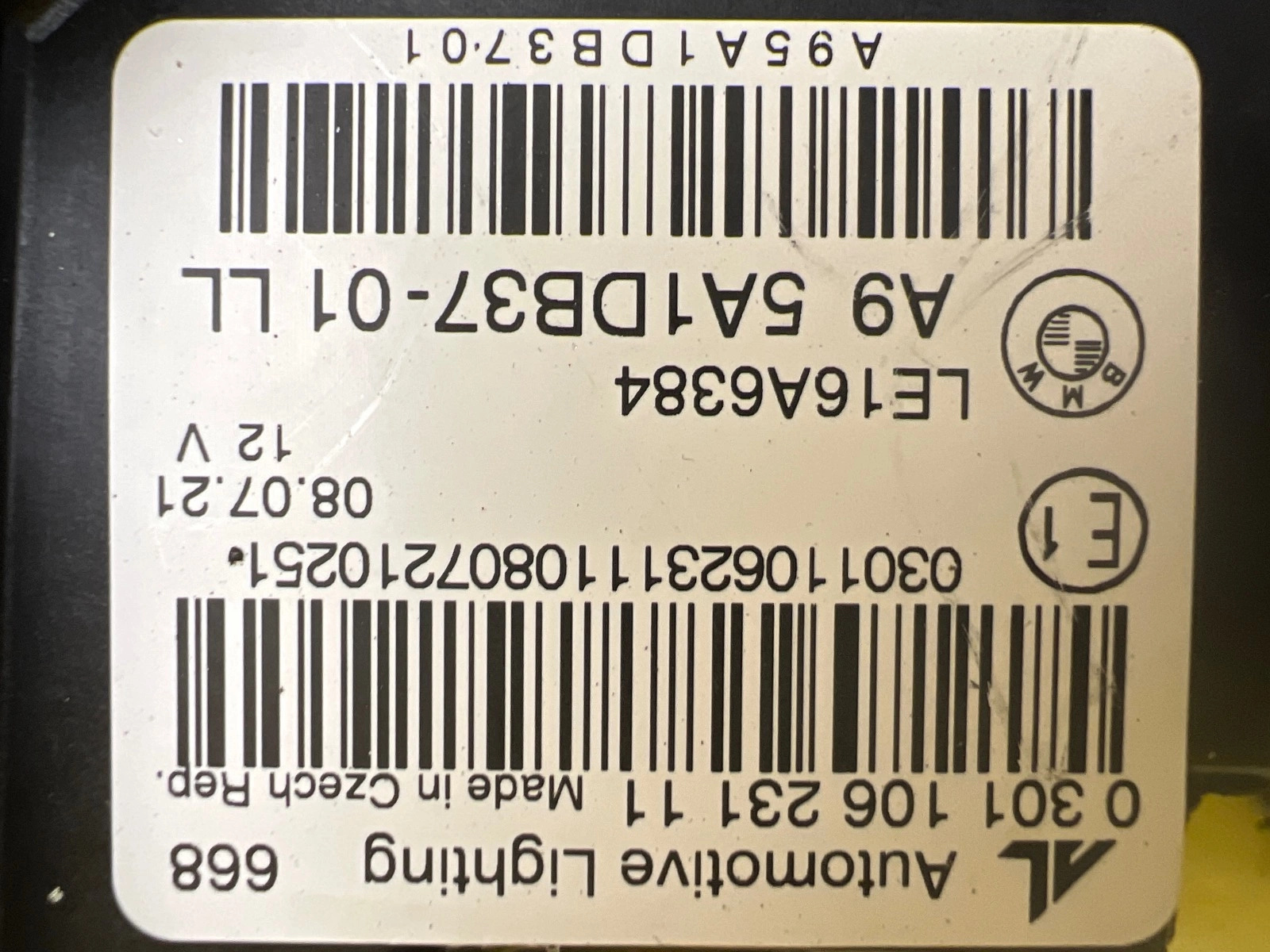 Phare gauche BMW 3 G20 G21 Full Led 5A1DB37-01 Autolamps 3 Phare gauche BMW 3 G20 G21 Full Led 5A1DB37-01