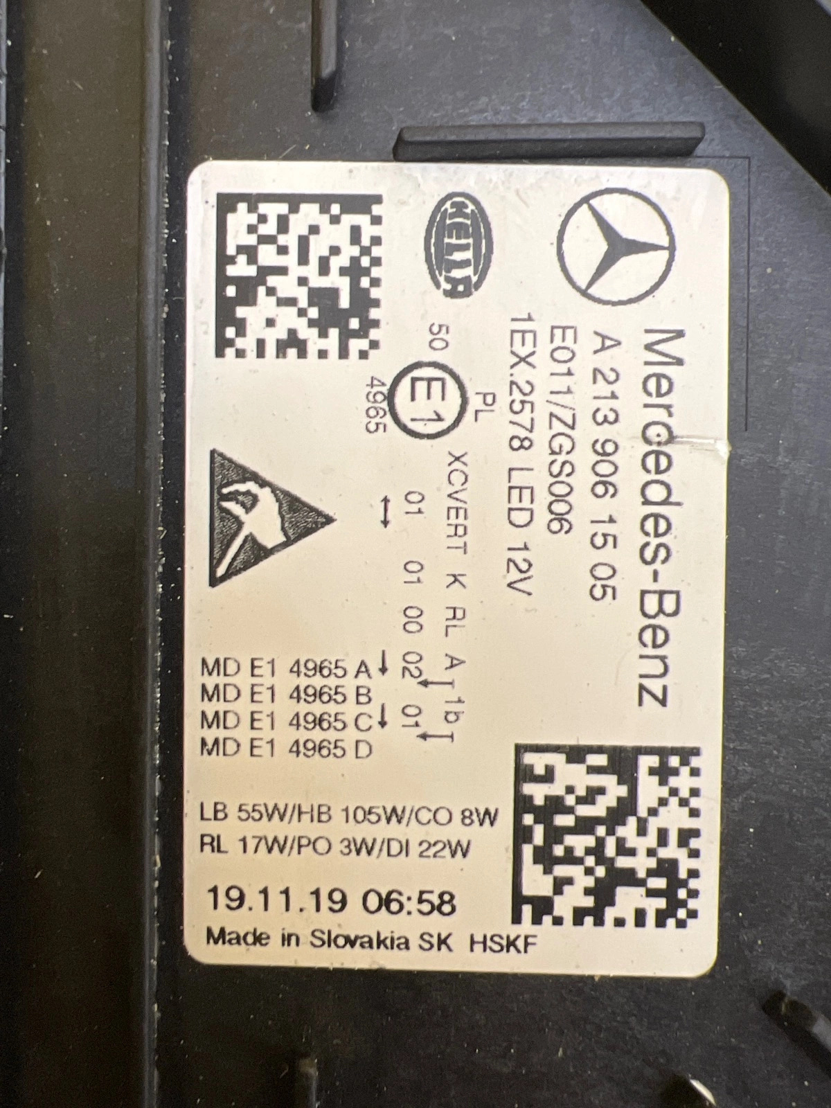 Phare gauche Mercedes Classe E W213 Lift Multibeam A2139061505 Autolamps 3 Phare gauche Mercedes Classe E W213 Lift Multibeam A2139061505