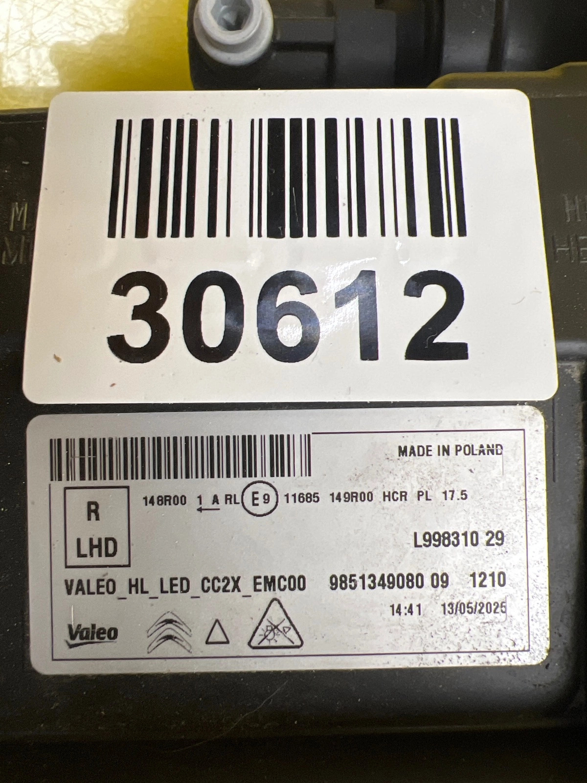 Phare Droit Citroen C3 IV E-C3 2024 Full Led 9851349080 Autolamps 2 Phare Droit Citroen C3 IV E-C3 2024 Full Led 9851349080