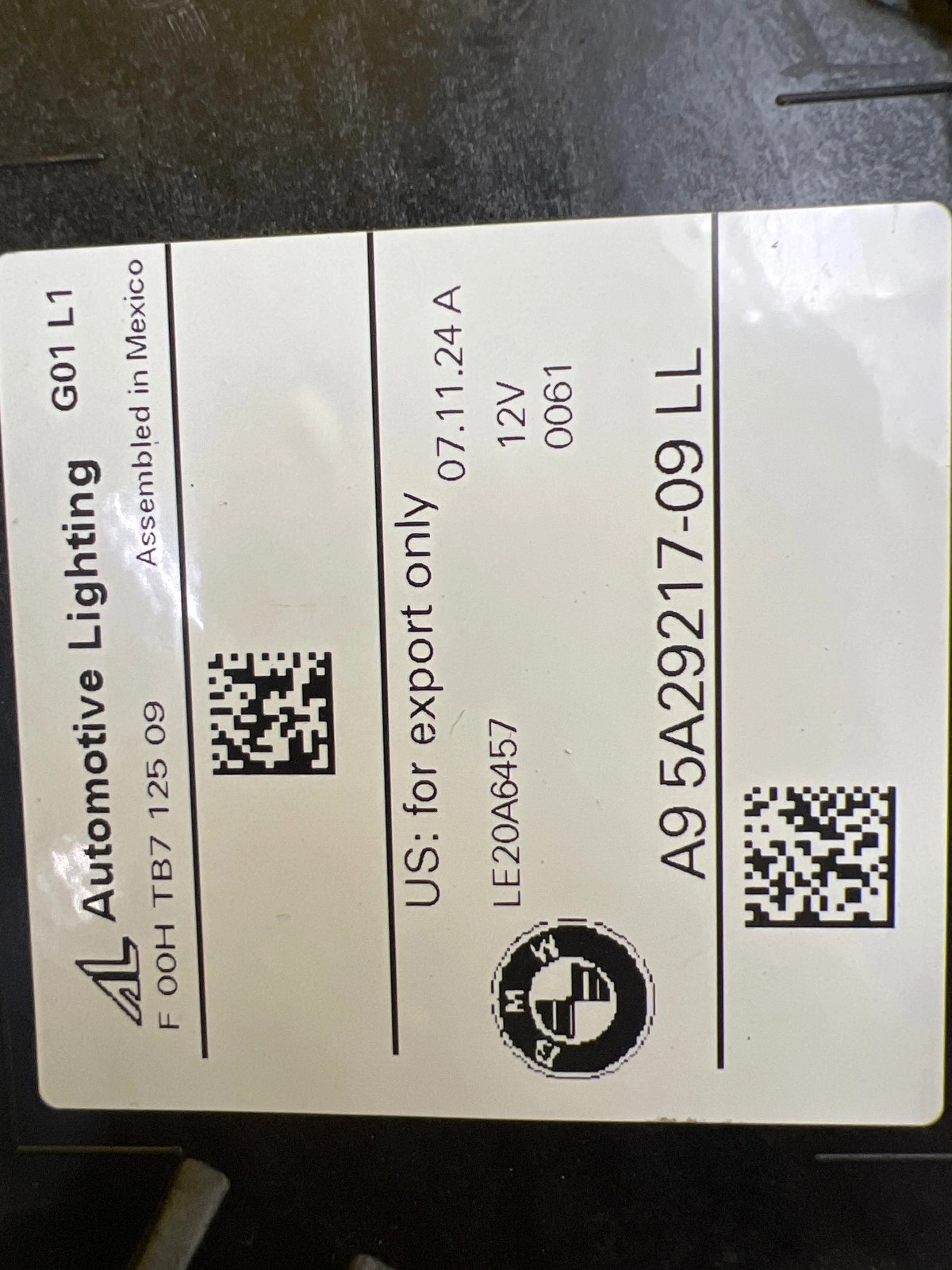 Phare gauche BMW X3 G01 Lift 20- Laser 5A29217-09 Autolamps 2 Phare gauche BMW X3 G01 Lift 20- Laser 5A29217-09