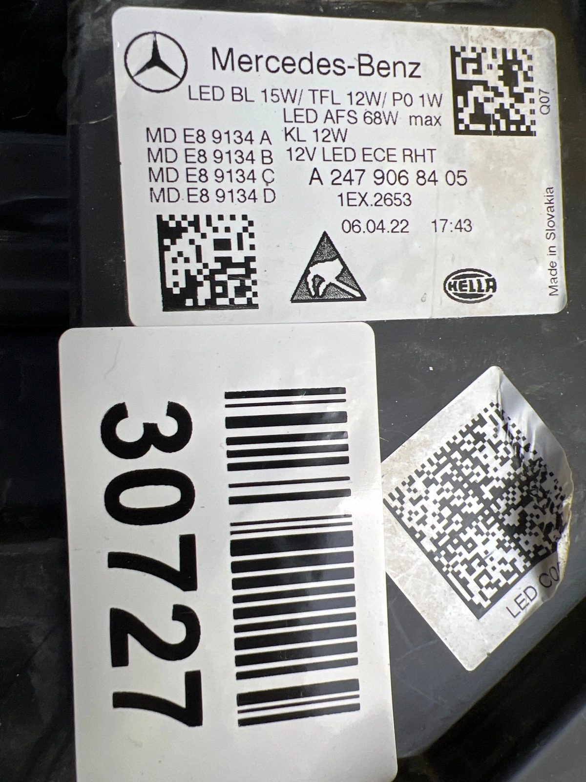 Phare droit Mercedes Classe B W247 Full Led Multibeam A2479068405 Autolamps 2 Phare droit Mercedes Classe B W247 Full Led Multibeam A2479068405