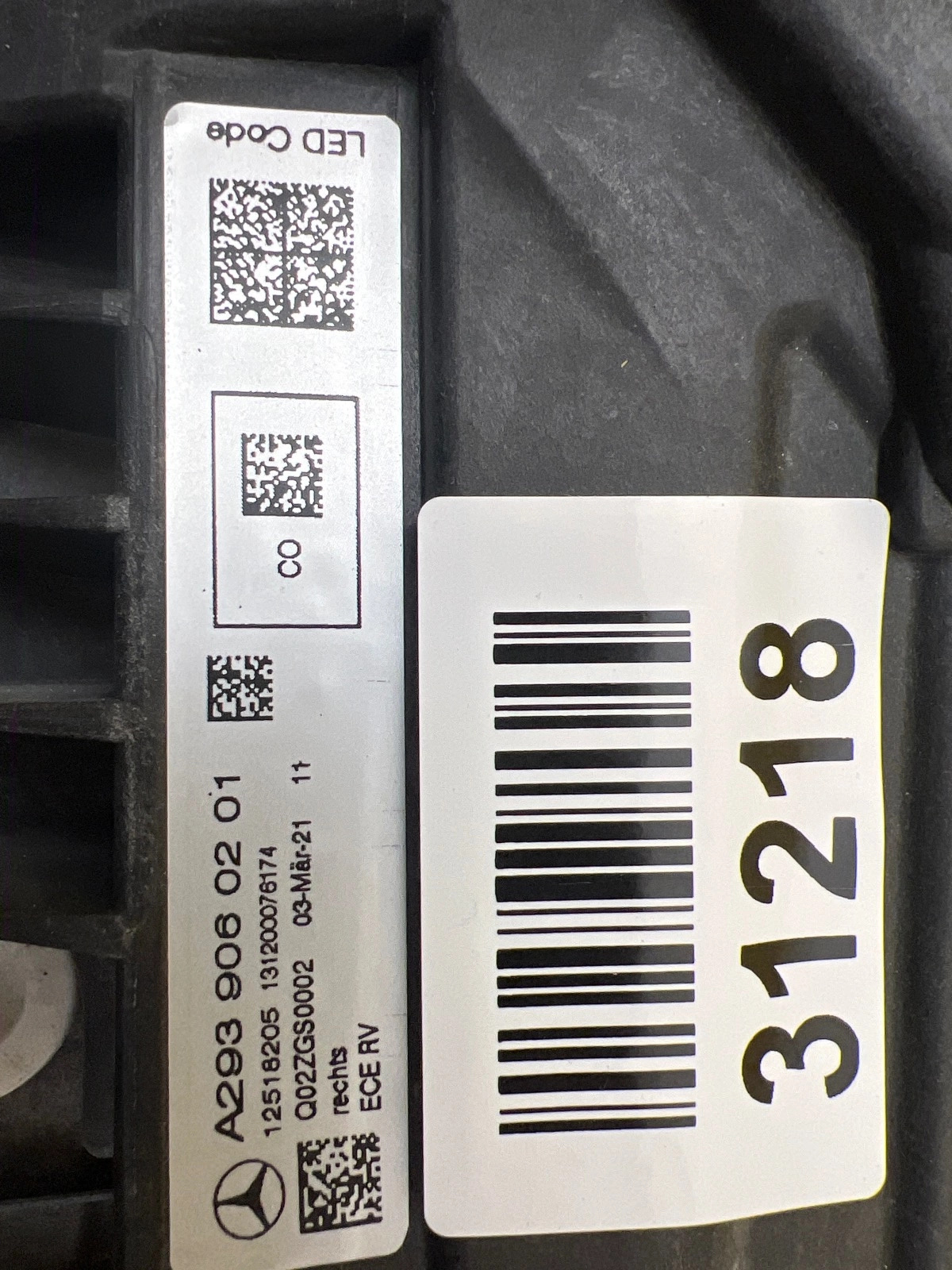 Phare droit Mercedes EQC W293 293 Full Led A2939060201 Autolamps 2 Phare droit Mercedes EQC W293 293 Full Led A2939060201